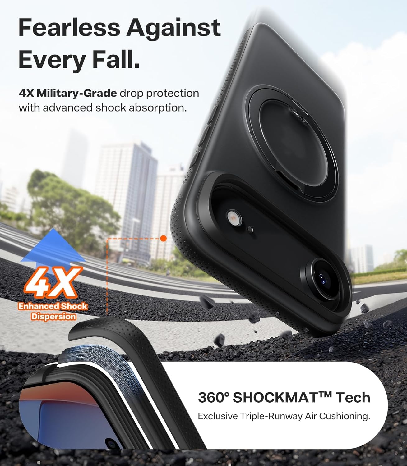 image:imageTORRAS O3 Fitness for iPhone 16 Pro Case Magnetic Stand Fit for MagSafe 360 Rotatable Stable Stand Camera Control Button MilitaryGrade Shockproof Slim amp Sleek Mint Green TranslucentObsidian Black