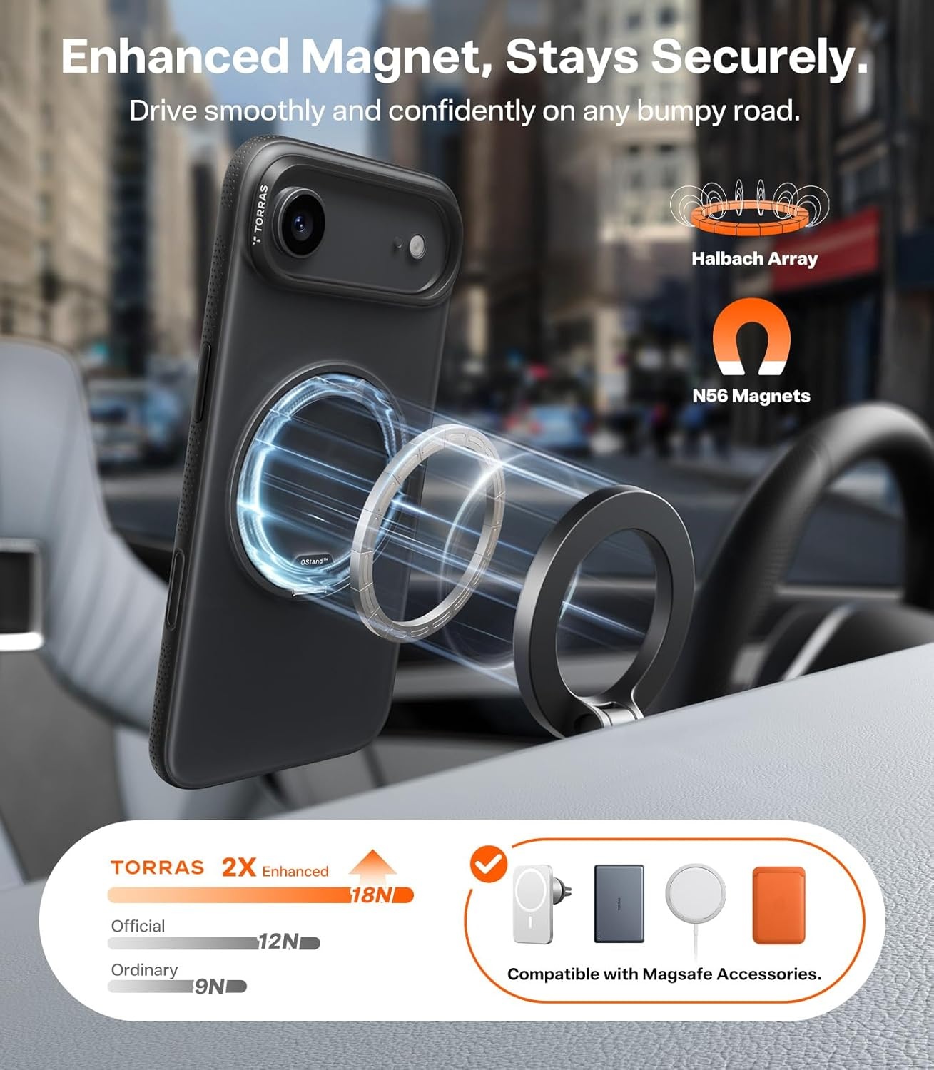 image:imageTORRAS O3 Fitness for iPhone 16 Pro Case Magnetic Stand Fit for MagSafe 360 Rotatable Stable Stand Camera Control Button MilitaryGrade Shockproof Slim amp Sleek Mint Green TranslucentObsidian Black