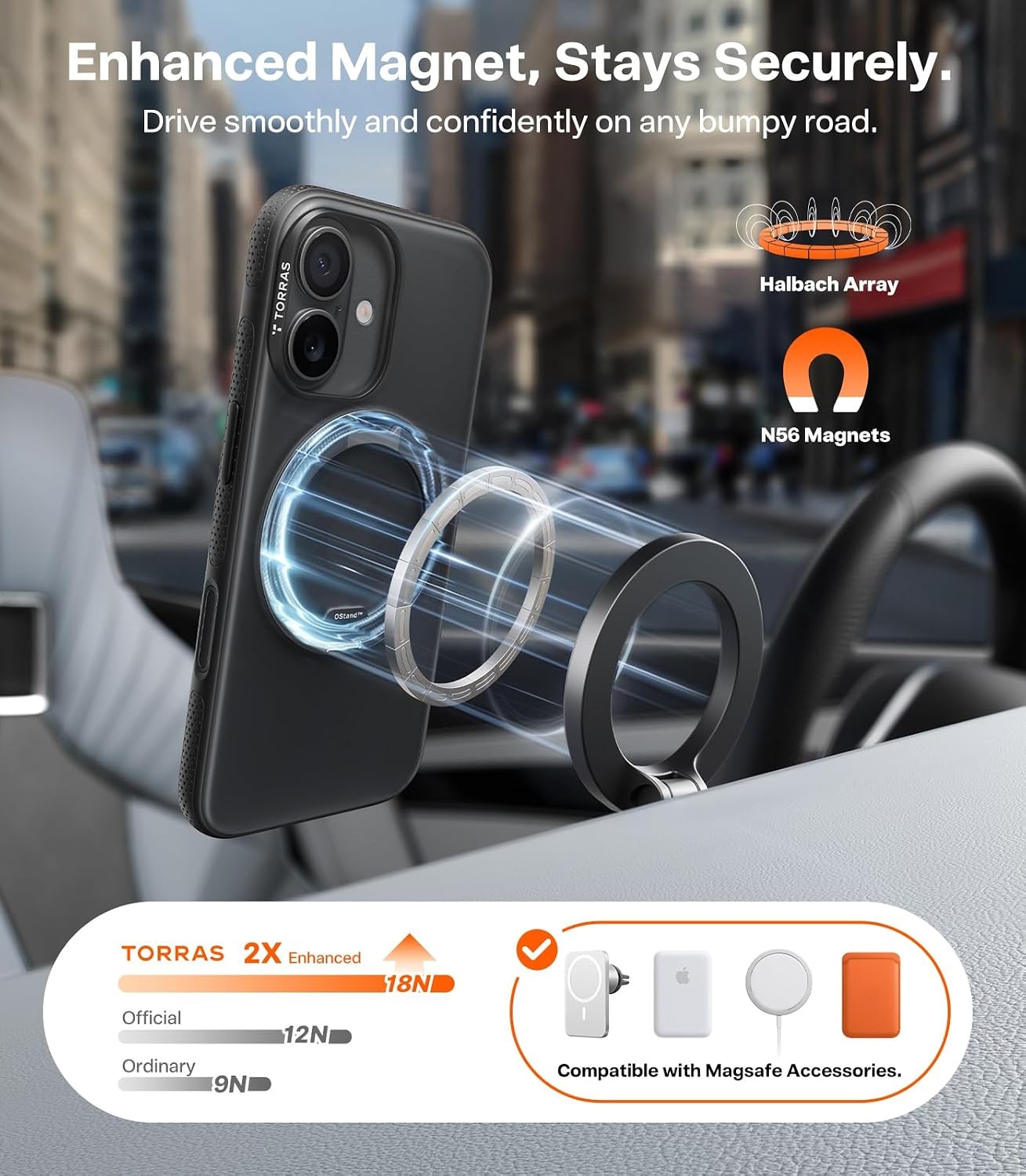 image:imageTORRAS O3 Fitness for iPhone 16 Pro Case Magnetic Stand Fit for MagSafe 360 Rotatable Stable Stand Camera Control Button MilitaryGrade Shockproof Slim amp Sleek Mint Green TranslucentObsidian Black