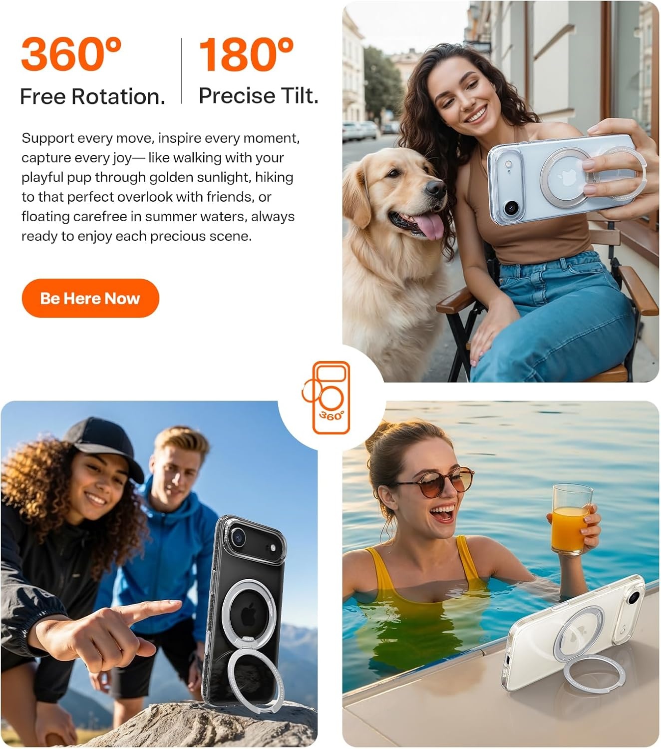 image:imageTORRAS O3 Fitness for iPhone 16 Pro Case Magnetic Stand Fit for MagSafe 360 Rotatable Stable Stand Camera Control Button MilitaryGrade Shockproof Slim amp Sleek Mint Green TranslucentCrystal Clear
