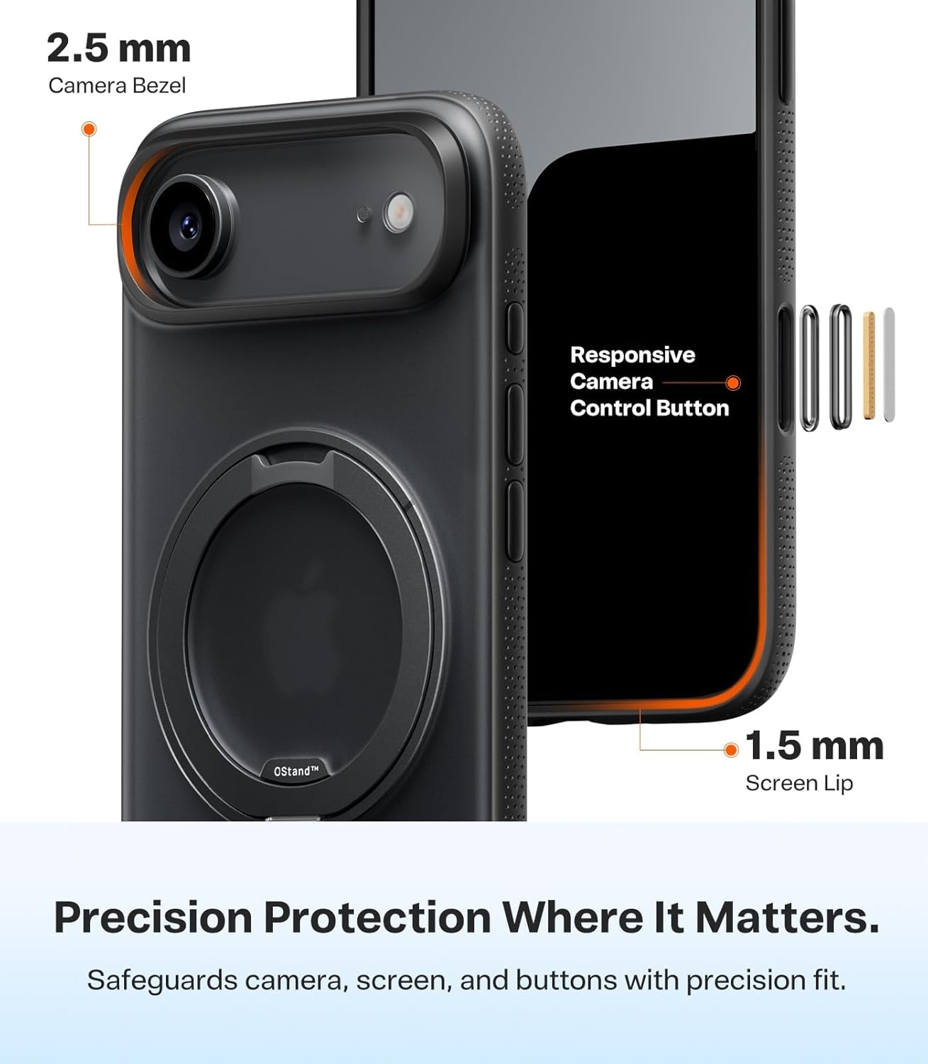 image:imageTORRAS O3 Fitness for iPhone 16 Pro Case Magnetic Stand Fit for MagSafe 360 Rotatable Stable Stand Camera Control Button MilitaryGrade Shockproof Slim amp Sleek Mint Green TranslucentObsidian Black