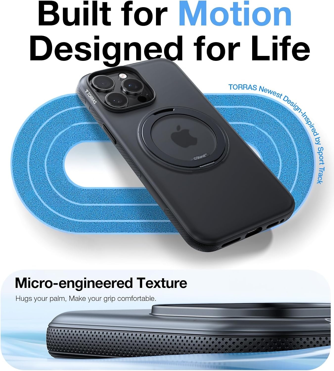 image:imageTORRAS O3 Fitness for iPhone 16 Pro Case Magnetic Stand Fit for MagSafe 360 Rotatable Stable Stand Camera Control Button MilitaryGrade Shockproof Slim amp Sleek Mint Green TranslucentObsidian Black