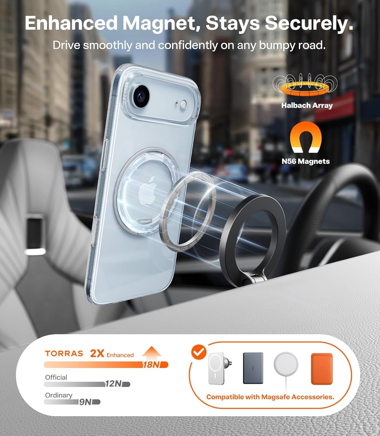 image:imageTORRAS O3 Fitness for iPhone 16 Pro Case Magnetic Stand Fit for MagSafe 360 Rotatable Stable Stand Camera Control Button MilitaryGrade Shockproof Slim amp Sleek Mint Green TranslucentCrystal Clear