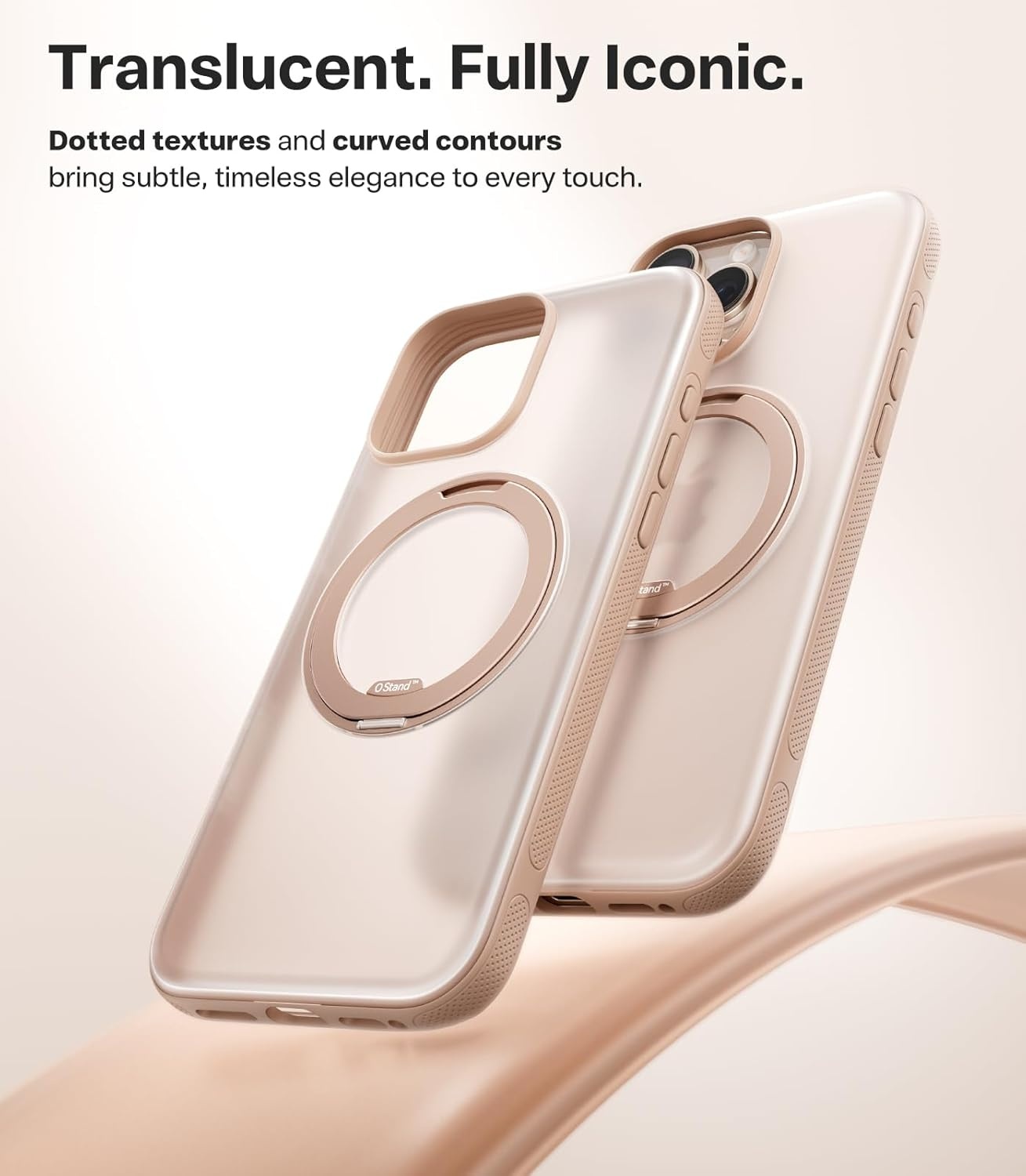 image:imageTORRAS O3 Fitness for iPhone 16 Pro Case Magnetic Stand Fit for MagSafe 360 Rotatable Stable Stand Camera Control Button MilitaryGrade Shockproof Slim amp Sleek Mint Green TranslucentDesert Titanium