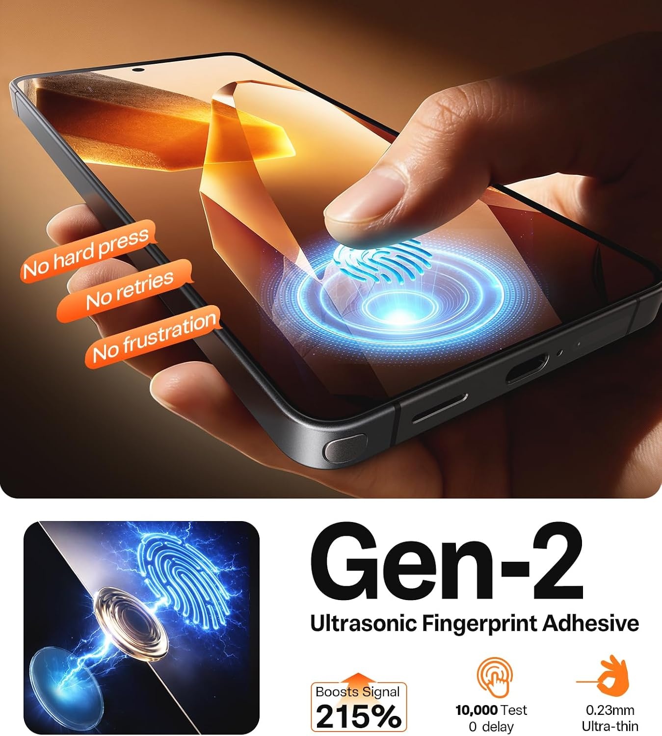 image:imageTORRAS OrigArmor for Samsung Galaxy S26 Ultra Screen Protector 100 Anti Reflection Full Coverage Fit MilitaryGrade Shatterproof 9H Tempered Glass AntiScratch Screen Protector S26 Ultra 1Pack