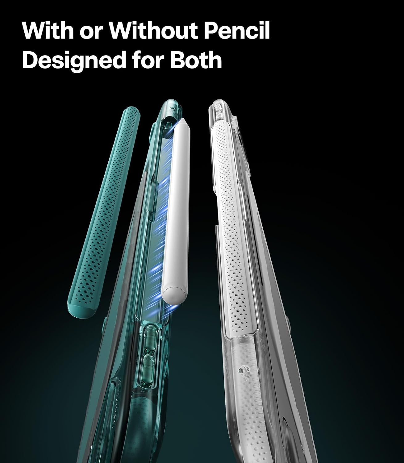 image:imageTORRAS Ostand K3 Neo for iPad Air 11 Inch Case M4 2026 M3 2025 M2 2024 Viewing Angles AdjustableUltra Stable Stand Shockproof Protective Slim Kickstand Case with Pencil Holder Glacier SprintMatte Translucent