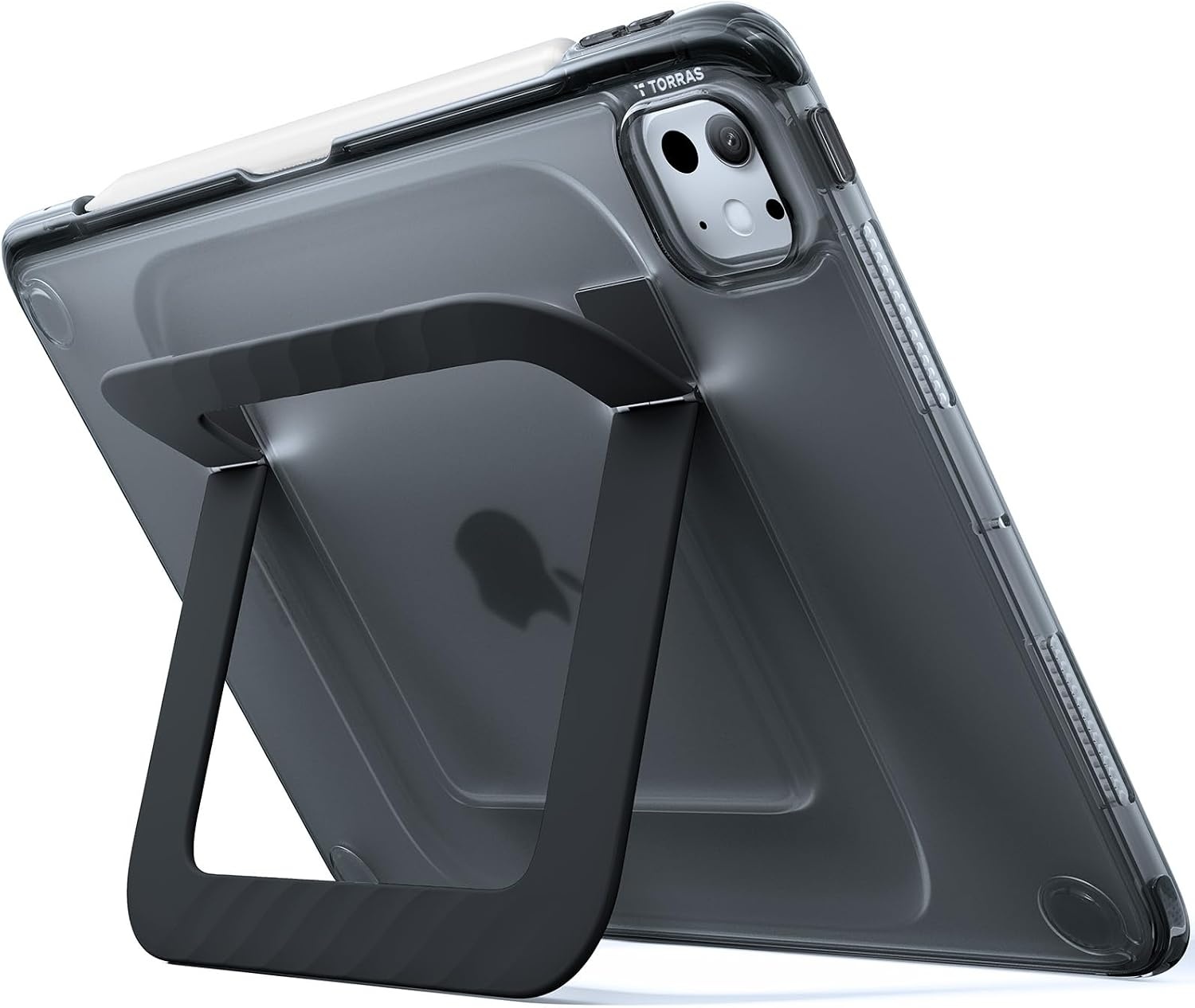 image:imageTORRAS Ostand K3 Neo for iPad Air 11 Inch Case M4 2026 M3 2025 M2 2024 Viewing Angles AdjustableUltra Stable Stand Shockproof Protective Slim Kickstand Case with Pencil Holder Glacier SprintObsidian Black
