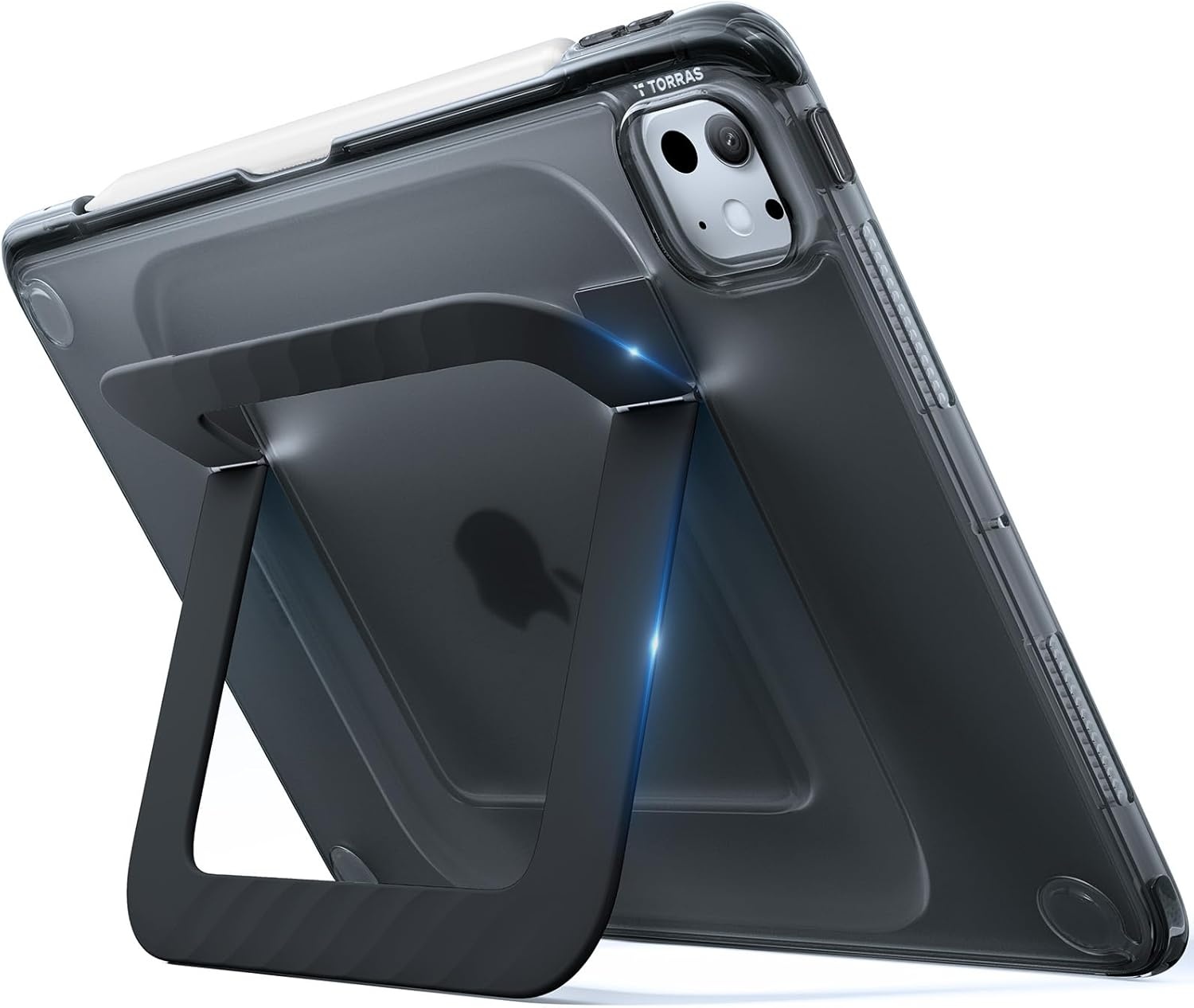 image:imageTORRAS Ostand K3 Neo for iPad Air 11 Inch Case M4 2026 M3 2025 M2 2024 Viewing Angles AdjustableUltra Stable Stand Shockproof Protective Slim Kickstand Case with Pencil Holder Glacier SprintObsidian Black