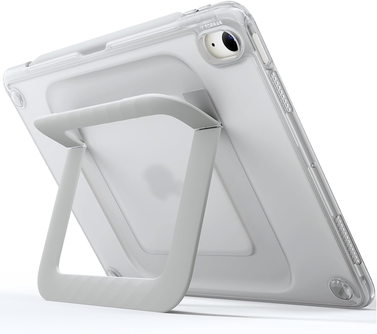 image:imageTORRAS Ostand K3 Neo for iPad Air 11 Inch Case M4 2026 M3 2025 M2 2024 Viewing Angles AdjustableUltra Stable Stand Shockproof Protective Slim Kickstand Case with Pencil Holder Glacier SprintMatte Translucent