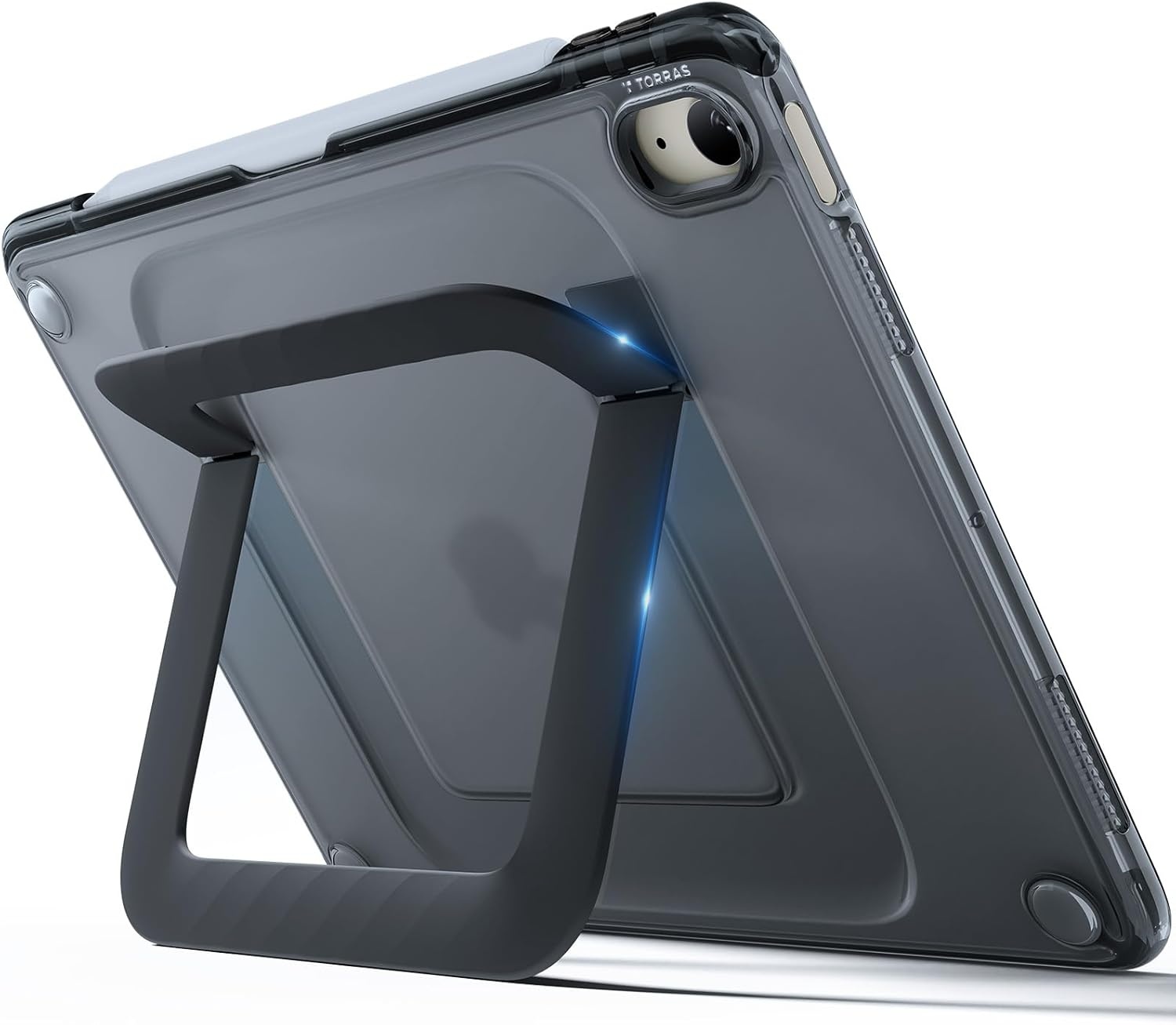 image:imageTORRAS Ostand K3 Neo for iPad Air 11 Inch Case M4 2026 M3 2025 M2 2024 Viewing Angles AdjustableUltra Stable Stand Shockproof Protective Slim Kickstand Case with Pencil Holder Glacier SprintObsidian Black