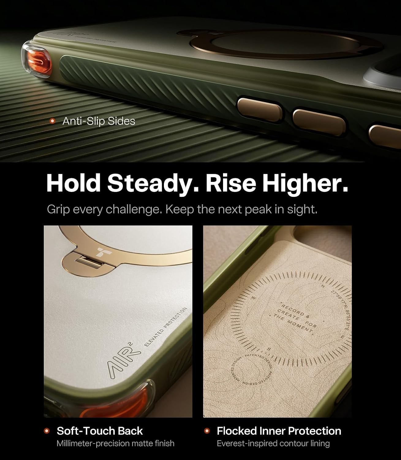 image:imageTORRAS Ostand Q3 Air Pro for iPhone 17 Pro Case 360 Magnetic Stand Fit for MagSafe Dual Airbag Protection AntiSlip Shockproof Phone Case for iPhone 17 Pro WhiteWhite