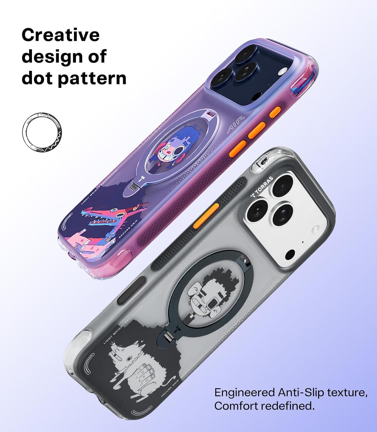 image:imageTORRAS Ostand Q3 Air for iPhone 16 Pro Max Case with 360 Magnetic Stand Fit for MagSafe Military Grade Drop Tested Camera Control Button Shockproof Phone Case for iPhone 16 Pro Max 69 BlackDawnbreak Guard