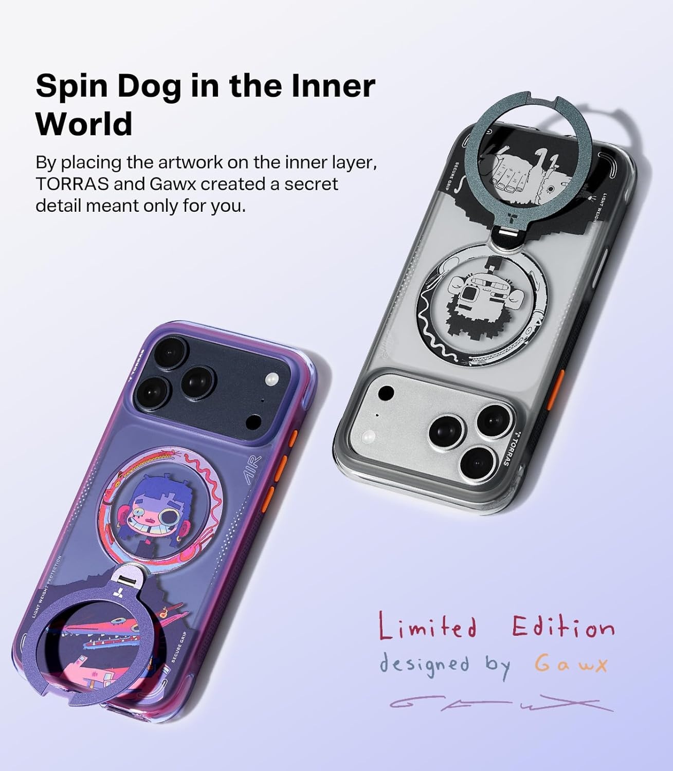 image:imageTORRAS Ostand Q3 Air for iPhone 16 Pro Max Case with 360 Magnetic Stand Fit for MagSafe Military Grade Drop Tested Camera Control Button Shockproof Phone Case for iPhone 16 Pro Max 69 BlackNeon NightMuse