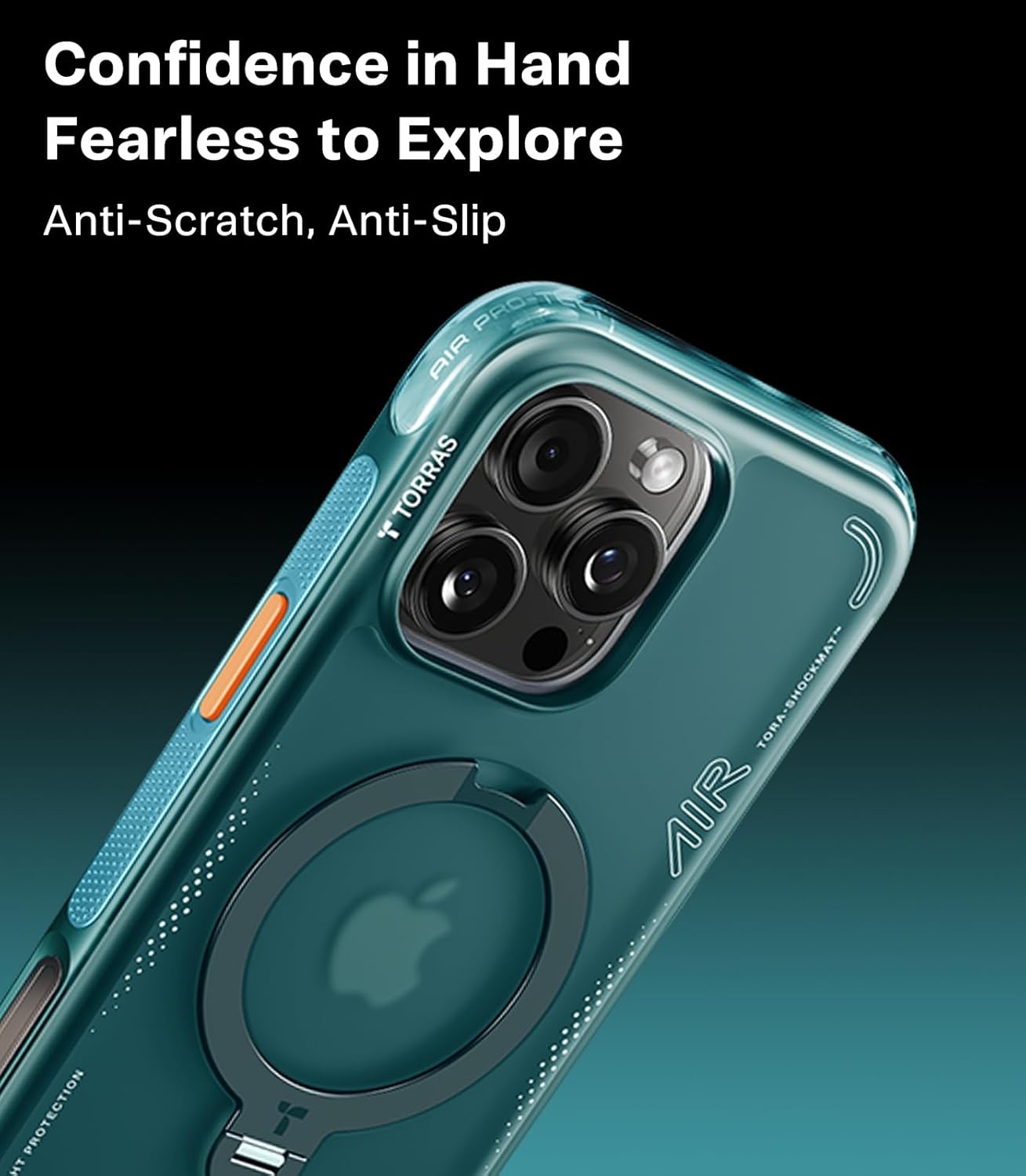 image:imageTORRAS Ostand Q3 Air for iPhone 16 Pro Max Case with 360 Magnetic Stand Fit for MagSafe Military Grade Drop Tested Camera Control Button Shockproof Phone Case for iPhone 16 Pro Max 69 BlackGlacier Sprint
