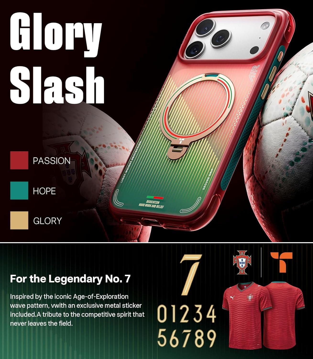 image:imageTORRAS Ostand Q3 Air for iPhone 16 Pro Max Case with 360 Magnetic Stand Fit for MagSafe Military Grade Drop Tested Camera Control Button Shockproof Phone Case for iPhone 16 Pro Max 69 BlackGlory Slash