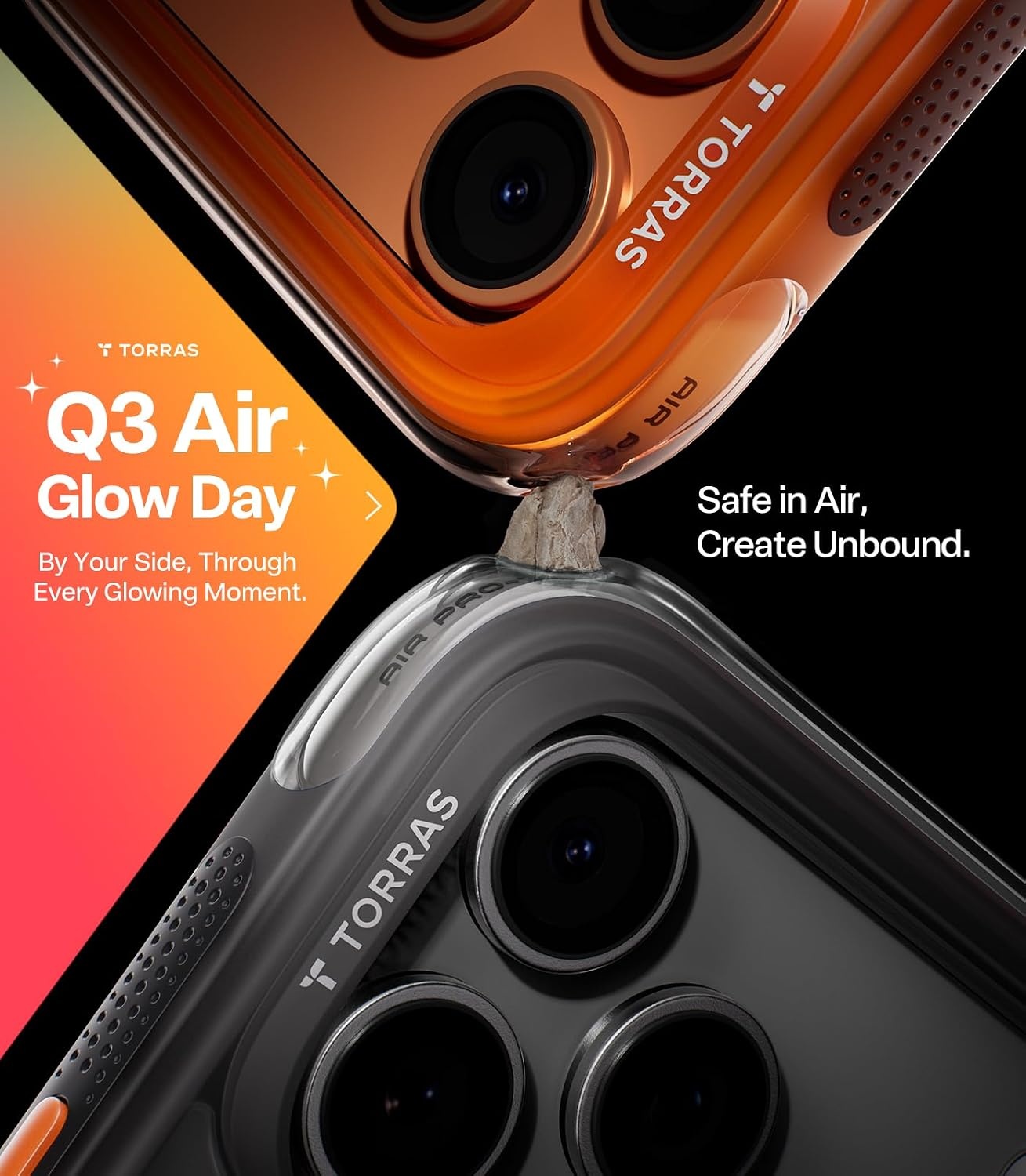 image:imageTORRAS Ostand Q3 Air for iPhone 16 Pro Max Case with 360 Magnetic Stand Fit for MagSafe Military Grade Drop Tested Camera Control Button Shockproof Phone Case for iPhone 16 Pro Max 69 BlackShadow Black
