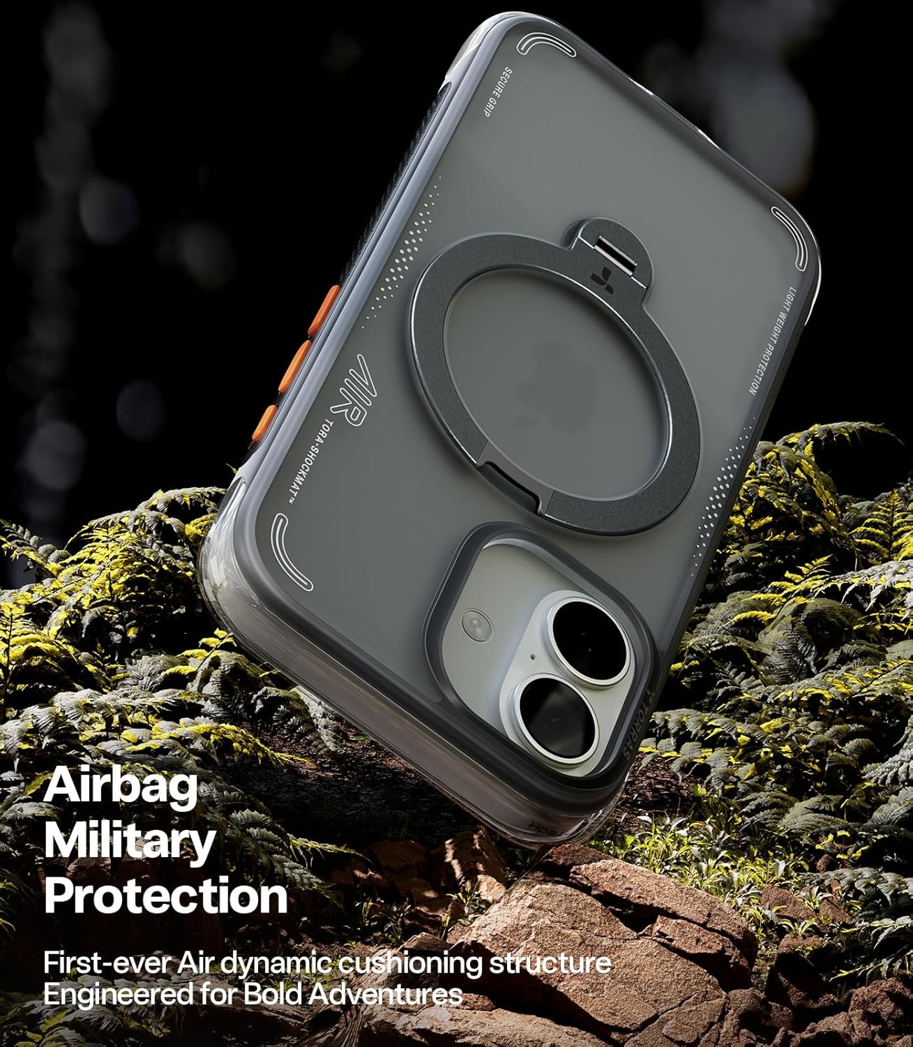 image:imageTORRAS Ostand Q3 Air for iPhone 16 Pro Max Case with 360 Magnetic Stand Fit for MagSafe Military Grade Drop Tested Camera Control Button Shockproof Phone Case for iPhone 16 Pro Max 69 BlackGlacier Sprint
