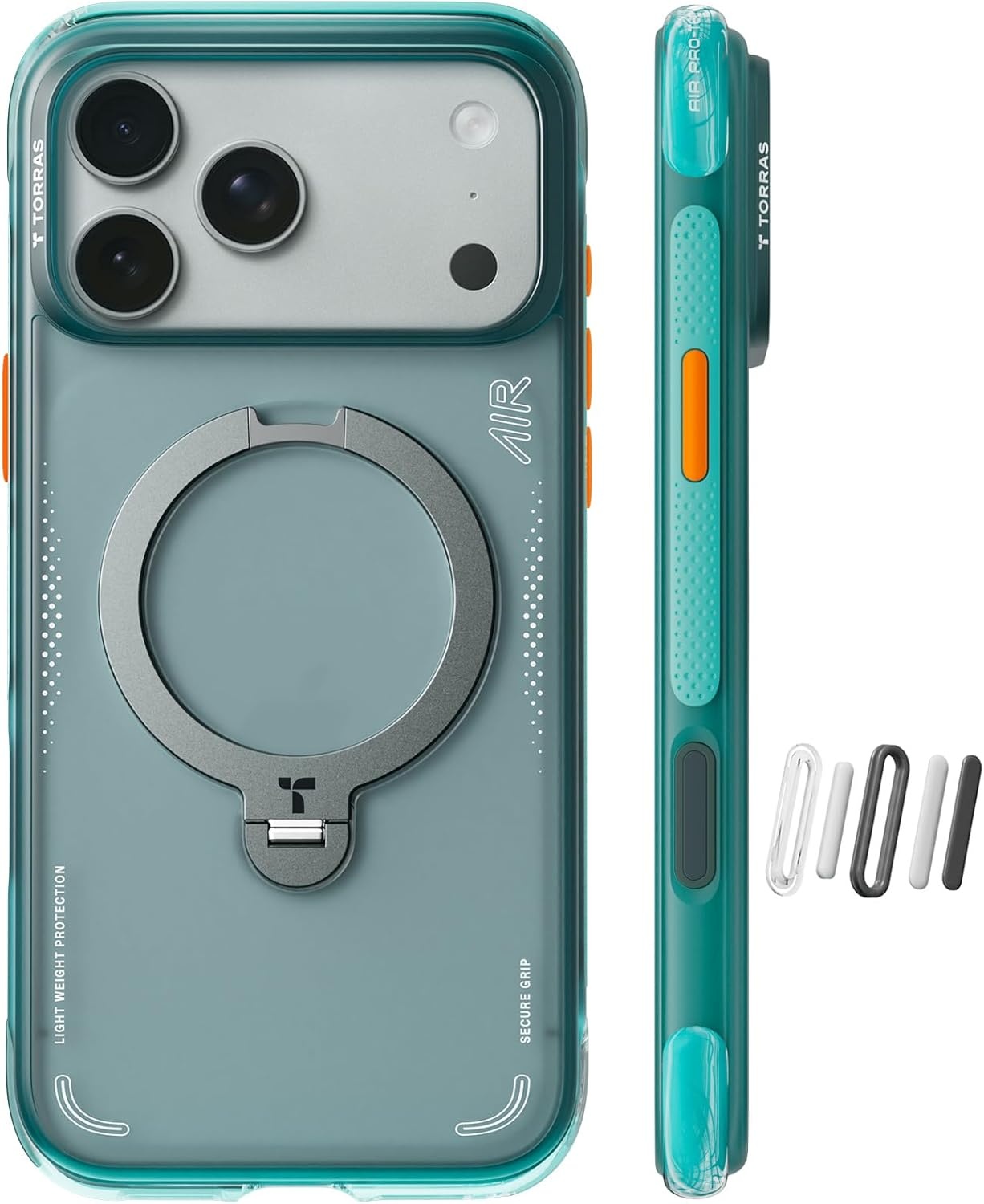image:imageTORRAS Ostand Q3 Air for iPhone 16 Pro Max Case with 360 Magnetic Stand Fit for MagSafe Military Grade Drop Tested Camera Control Button Shockproof Phone Case for iPhone 16 Pro Max 69 BlackGlacier Sprint