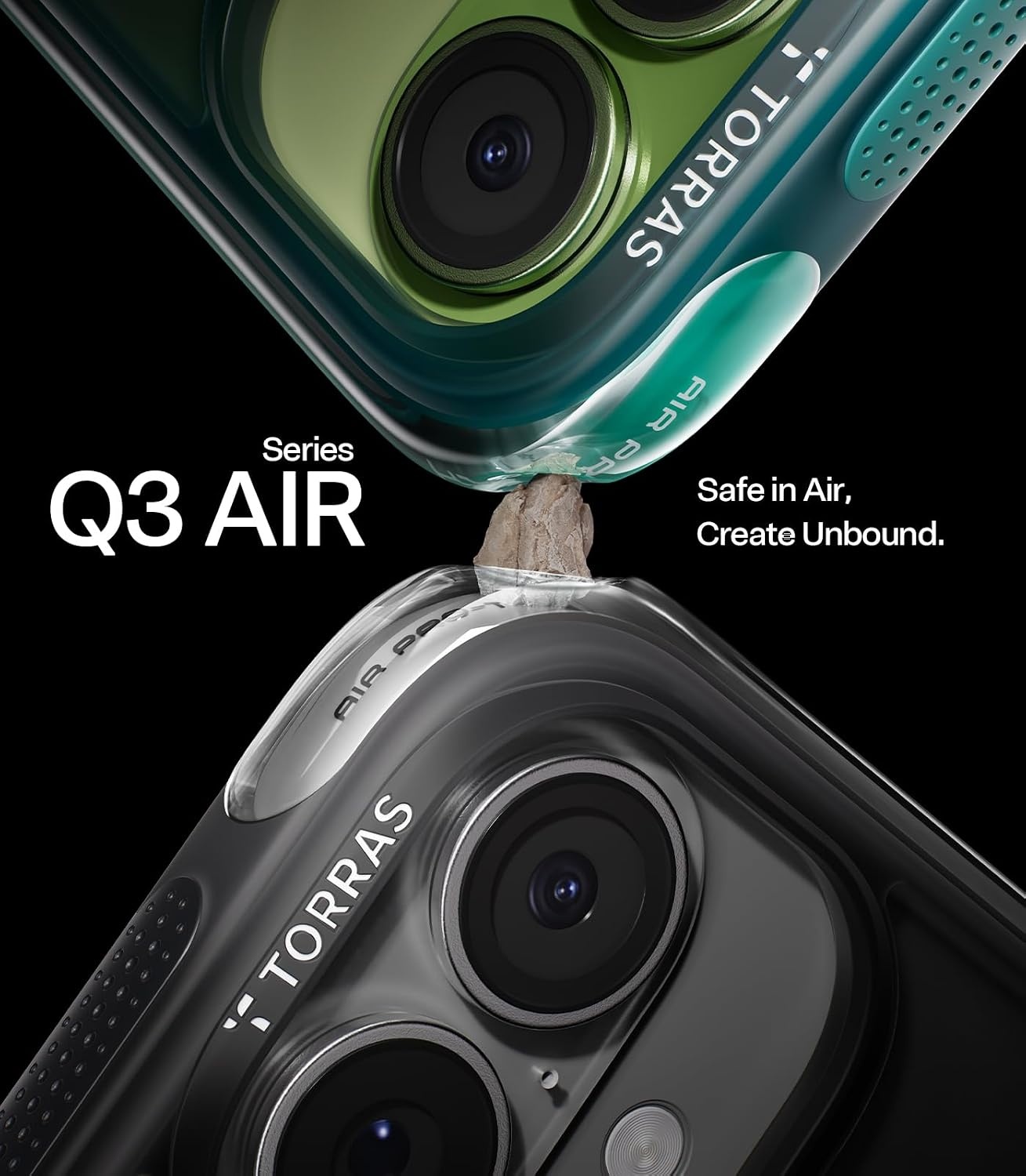 image:imageTORRAS Ostand Q3 Air for iPhone 16 Pro Max Case with 360 Magnetic Stand Fit for MagSafe Military Grade Drop Tested Camera Control Button Shockproof Phone Case for iPhone 16 Pro Max 69 BlackShadow Black