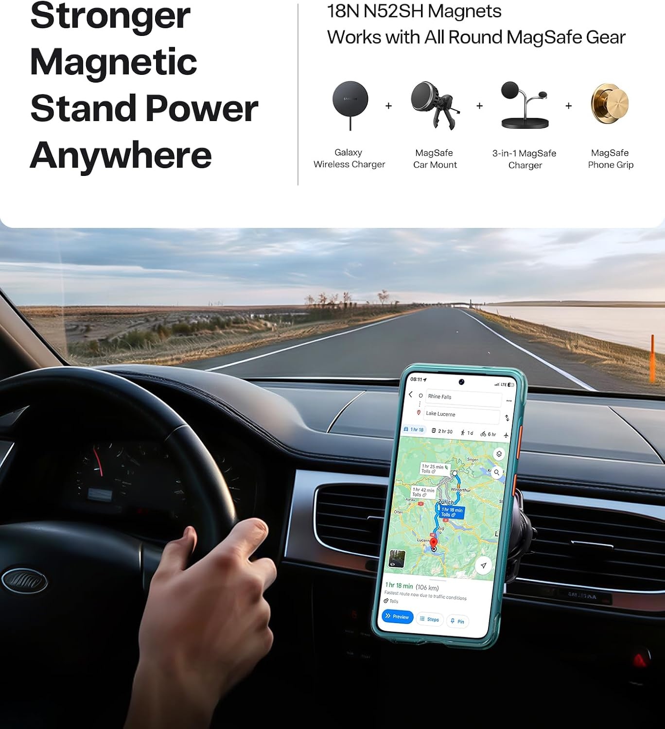 image:imageTORRAS Ostand Q3 Air for iPhone 16 Pro Max Case with 360 Magnetic Stand Fit for MagSafe Military Grade Drop Tested Camera Control Button Shockproof Phone Case for iPhone 16 Pro Max 69 BlackGlacier Sprint
