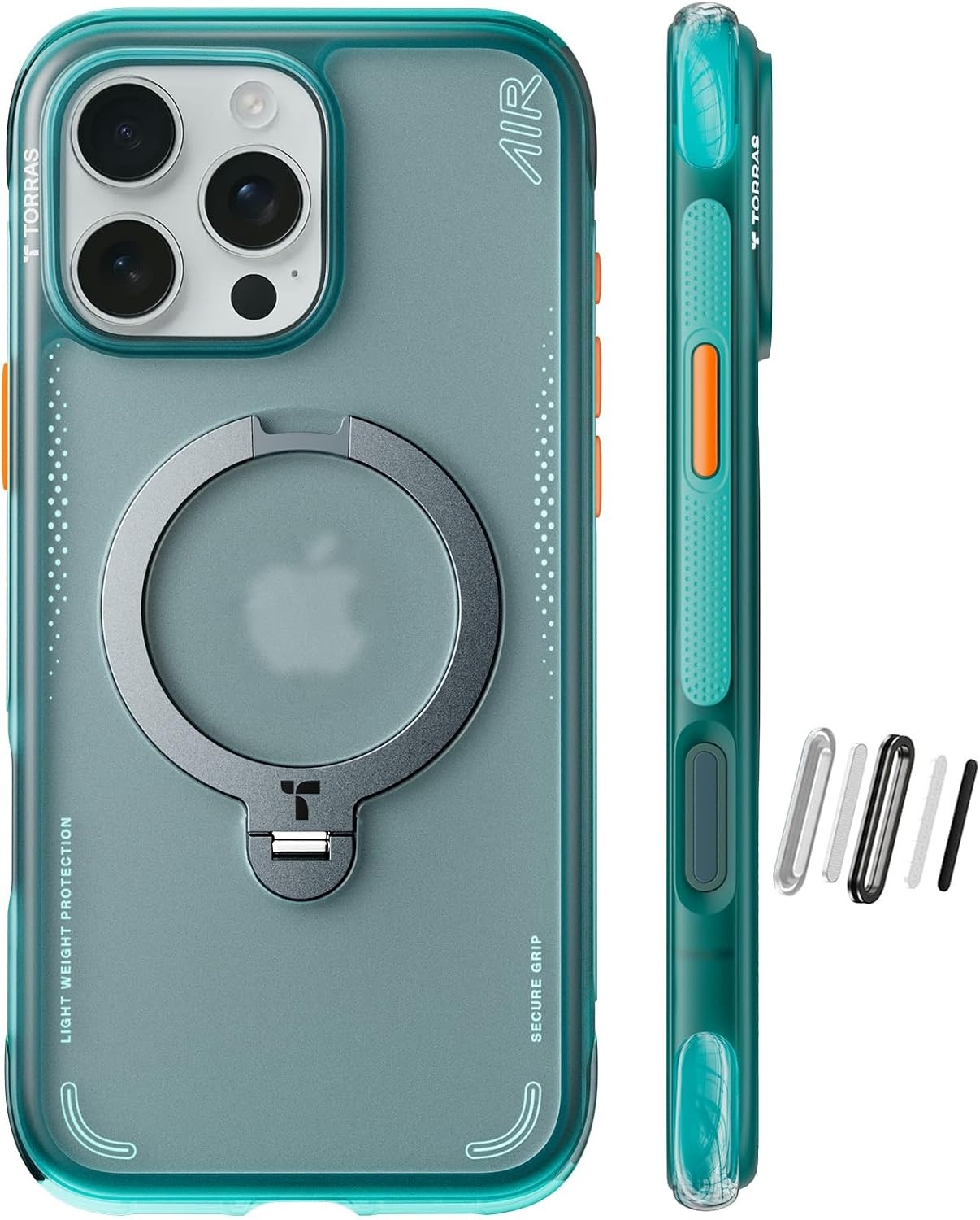 image:imageTORRAS Ostand Q3 Air for iPhone 16 Pro Max Case with 360 Magnetic Stand Fit for MagSafe Military Grade Drop Tested Camera Control Button Shockproof Phone Case for iPhone 16 Pro Max 69 BlackGlacier Sprint