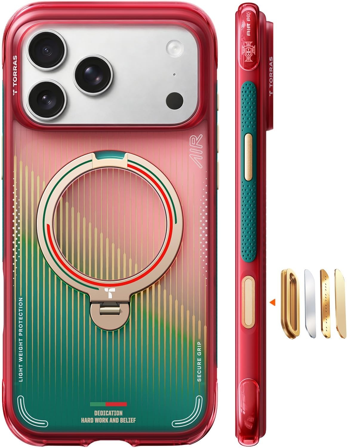 image:imageTORRAS Ostand Q3 Air for iPhone 16 Pro Max Case with 360 Magnetic Stand Fit for MagSafe Military Grade Drop Tested Camera Control Button Shockproof Phone Case for iPhone 16 Pro Max 69 BlackGlory Slash