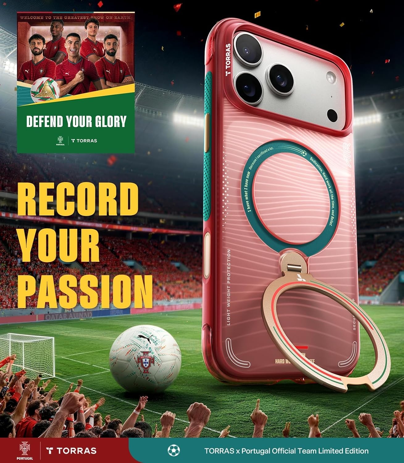 image:imageTORRAS Ostand Q3 Air for iPhone 16 Pro Max Case with 360 Magnetic Stand Fit for MagSafe Military Grade Drop Tested Camera Control Button Shockproof Phone Case for iPhone 16 Pro Max 69 BlackWave Passion