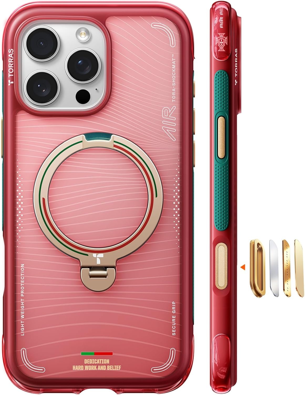image:imageTORRAS Ostand Q3 Air for iPhone 16 Pro Max Case with 360 Magnetic Stand Fit for MagSafe Military Grade Drop Tested Camera Control Button Shockproof Phone Case for iPhone 16 Pro Max 69 BlackWave Passion