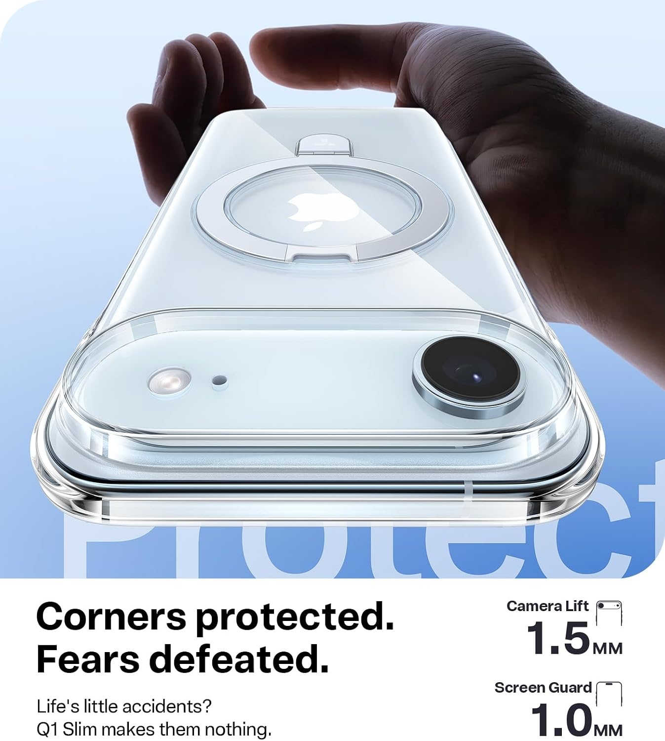 image:imageTORRAS Ostand Slim for iPhone 17 Pro Max Case Clear Upgraded Magnetic Stand Fit for MagSafe Frameless with Thin OpenEdge Fit Minimalist Phone Case for iPhone 17 Pro Max 69 Drop ProtectionClear