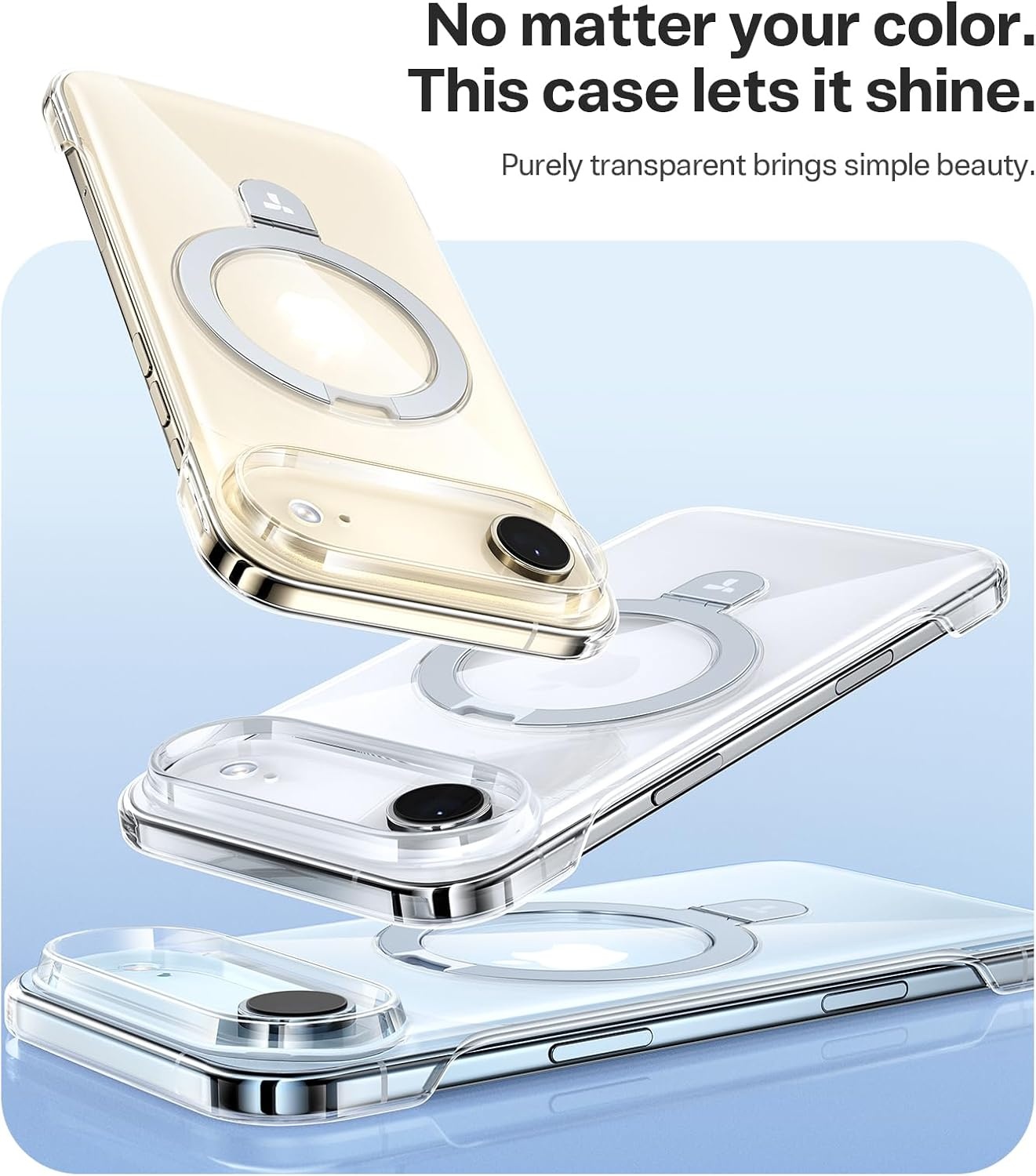 image:imageTORRAS Ostand Slim for iPhone 17 Pro Max Case Clear Upgraded Magnetic Stand Fit for MagSafe Frameless with Thin OpenEdge Fit Minimalist Phone Case for iPhone 17 Pro Max 69 Drop ProtectionClear