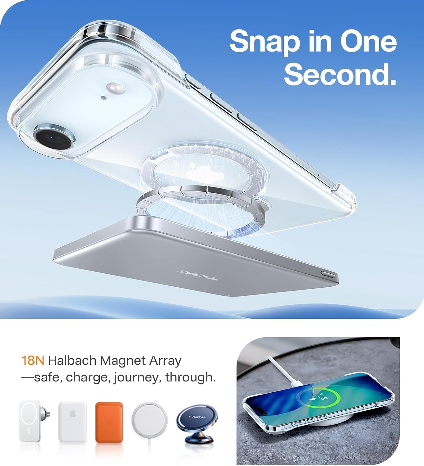 image:imageTORRAS Ostand Slim for iPhone 17 Pro Max Case Clear Upgraded Magnetic Stand Fit for MagSafe Frameless with Thin OpenEdge Fit Minimalist Phone Case for iPhone 17 Pro Max 69 Drop ProtectionClear