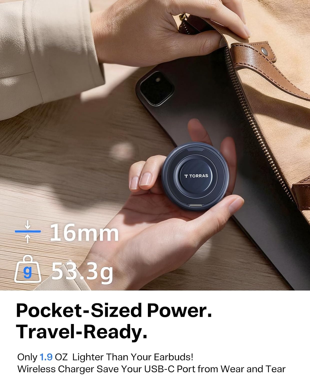 image:imageTORRAS PolarCircle Qi22 Wireless Charger 25W Cooling Magnetic Pad for iPhone 1716 Wireless Charger for Samsung Galaxy S26S25 with 360Spin Stand Semiconductor Game Cooler with 45W IceNano PlugBlack