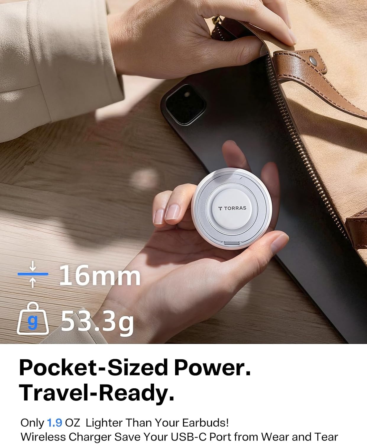 image:imageTORRAS PolarCircle Qi22 Wireless Charger 25W Cooling Magnetic Pad for iPhone 1716 Wireless Charger for Samsung Galaxy S26S25 with 360Spin Stand Semiconductor Game Cooler with 45W IceNano PlugWhite