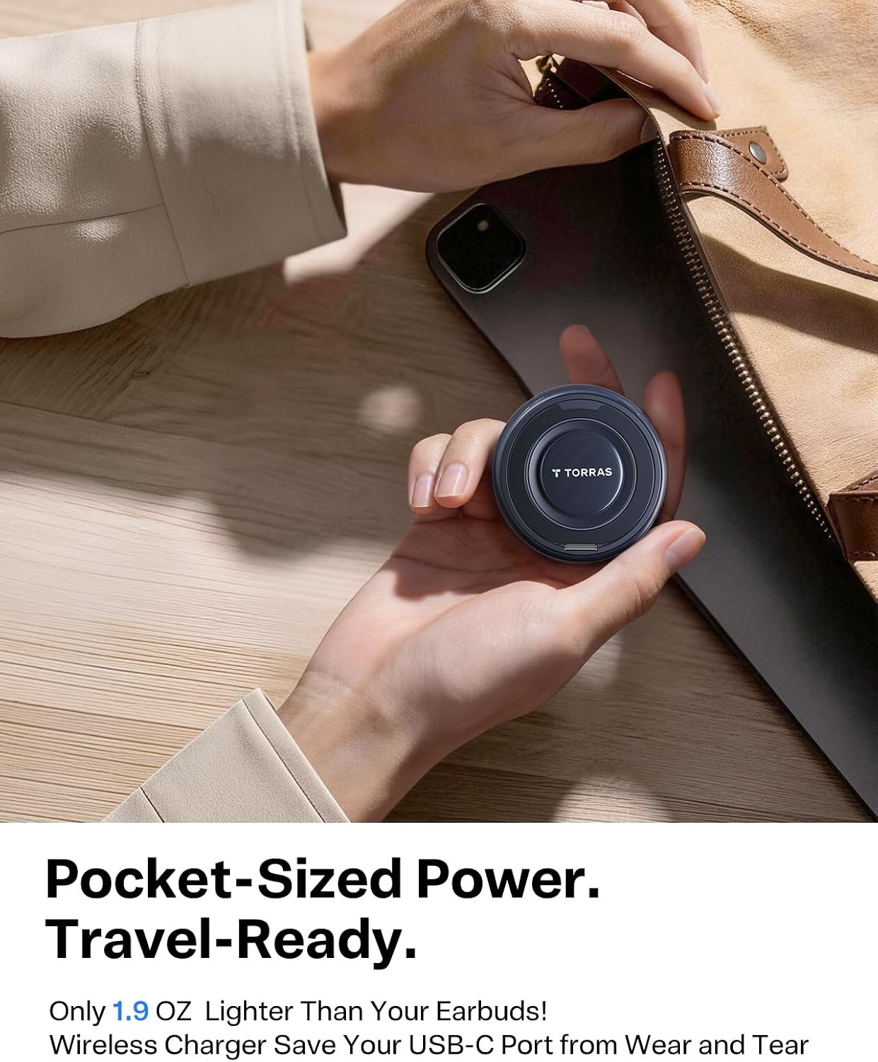 image:imageTORRAS PolarCircle Qi22 Wireless Charger 25W Cooling Magnetic Pad for iPhone 1716 Wireless Charger for Samsung Galaxy S26S25 with 360Spin Stand Semiconductor Game Cooler with 45W IceNano PlugBlack