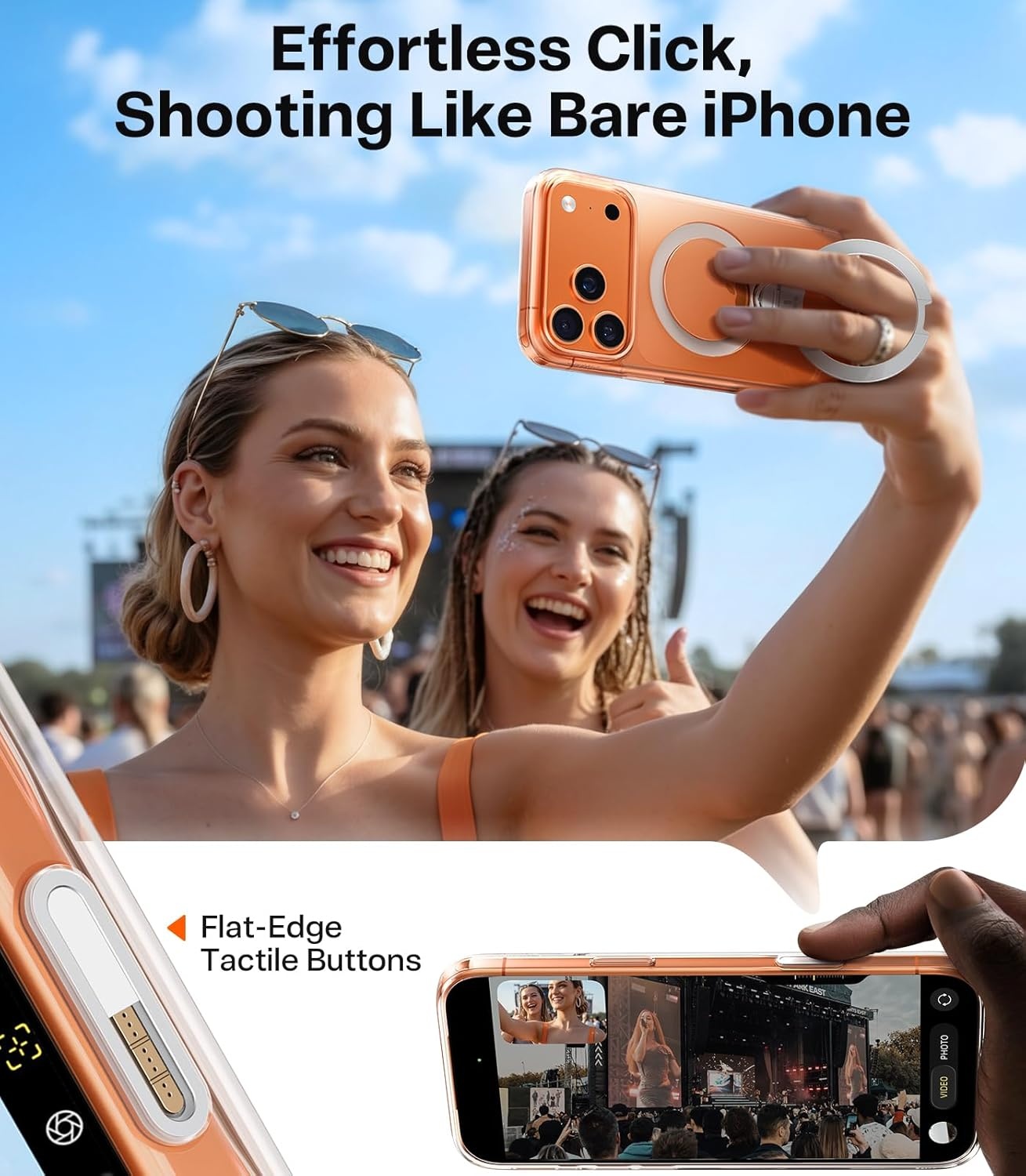 image:imageTORRAS Q3 Spin for iPhone 14 Pro Max Case with 360 Magnetic Stand Compatible with MagSafe Military Grade Protective Case for iPhone 14 Pro Max Phone Case with Kickstand BlackClear