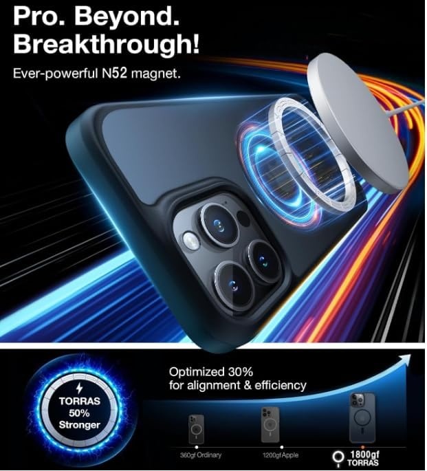 image:imageTORRAS Q3 Spin for iPhone 14 Pro Max Case with 360 Magnetic Stand Compatible with MagSafe Military Grade Protective Case for iPhone 14 Pro Max Phone Case with Kickstand BlackBlack