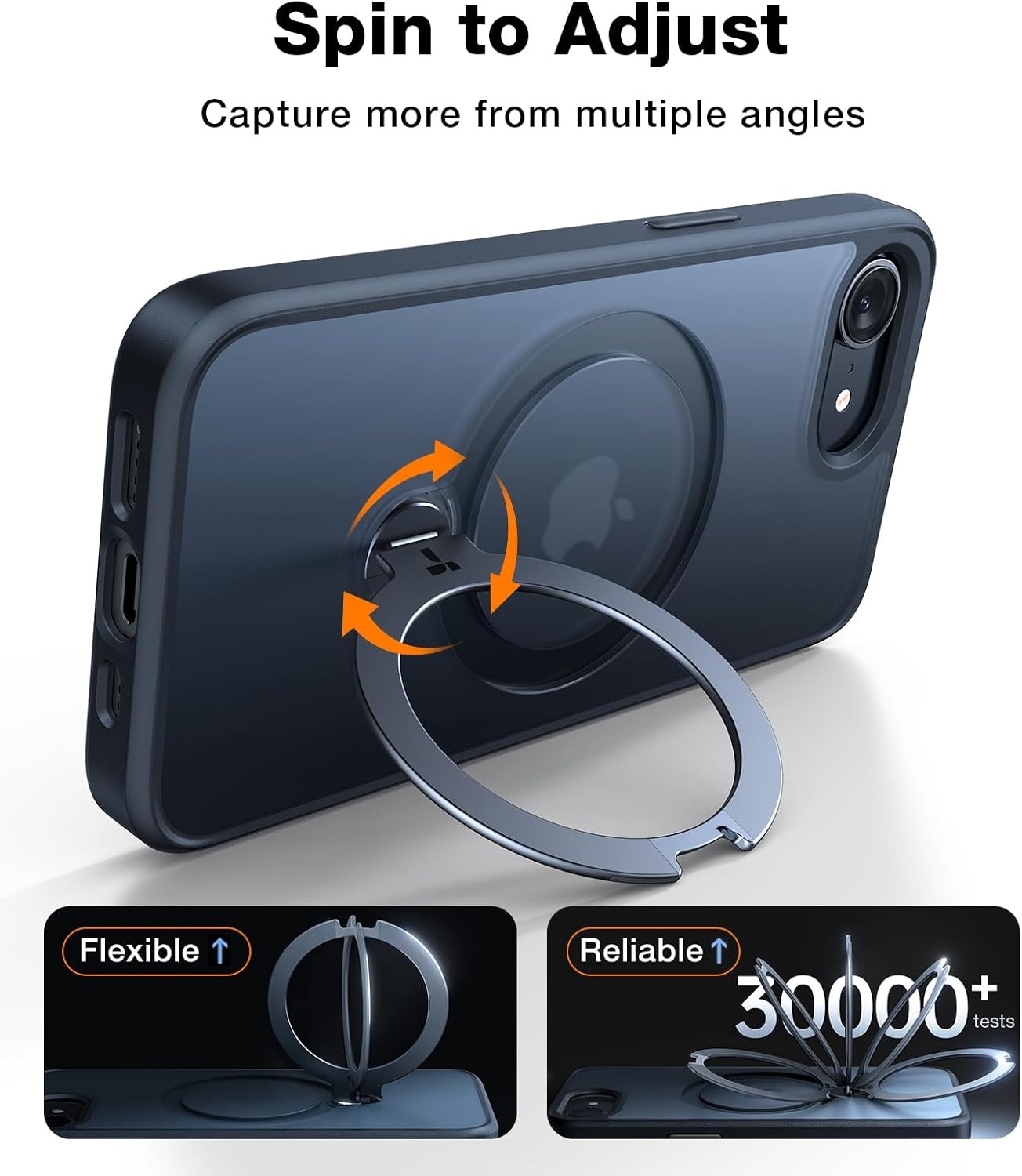 image:imageTORRAS Q3 Spin for iPhone 14 Pro Max Case with 360 Magnetic Stand Compatible with MagSafe Military Grade Protective Case for iPhone 14 Pro Max Phone Case with Kickstand BlackBlack