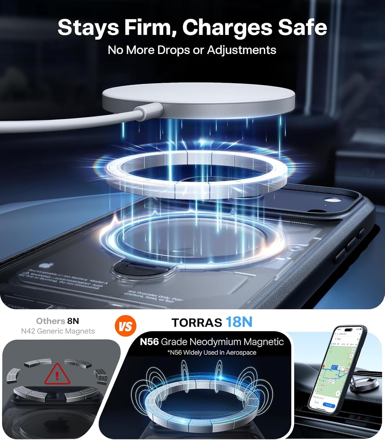 image:imageTORRAS Q3 Spin for iPhone 14 Pro Max Case with 360 Magnetic Stand Compatible with MagSafe Military Grade Protective Case for iPhone 14 Pro Max Phone Case with Kickstand BlackBlack