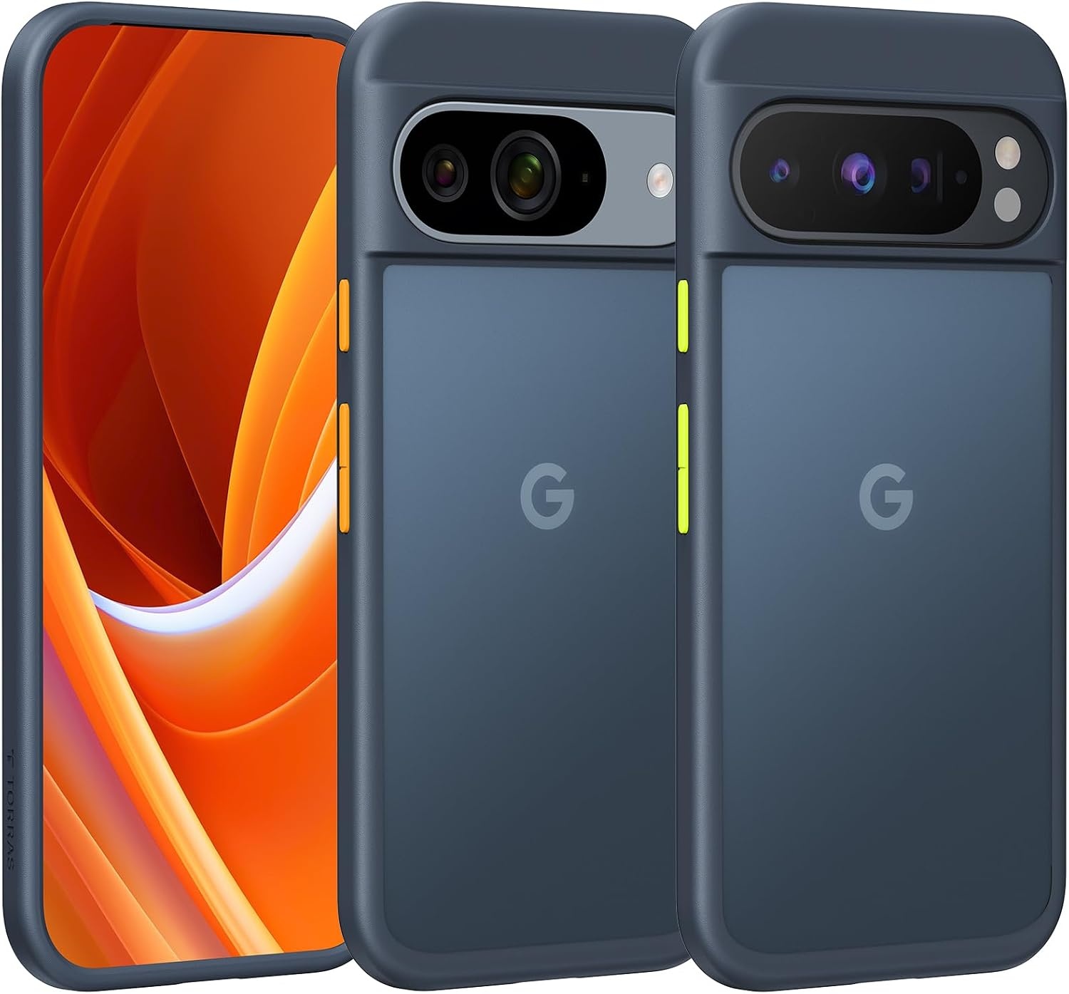 image:imageTORRAS Shockproof for Google Pixel 9 Pro XL Case 16Ft Military Grade Drop Tested Translucent Slim Protective AntiScratch AntiFingerprint Phone Case for Pixel 9 Pro XL BlackBlack