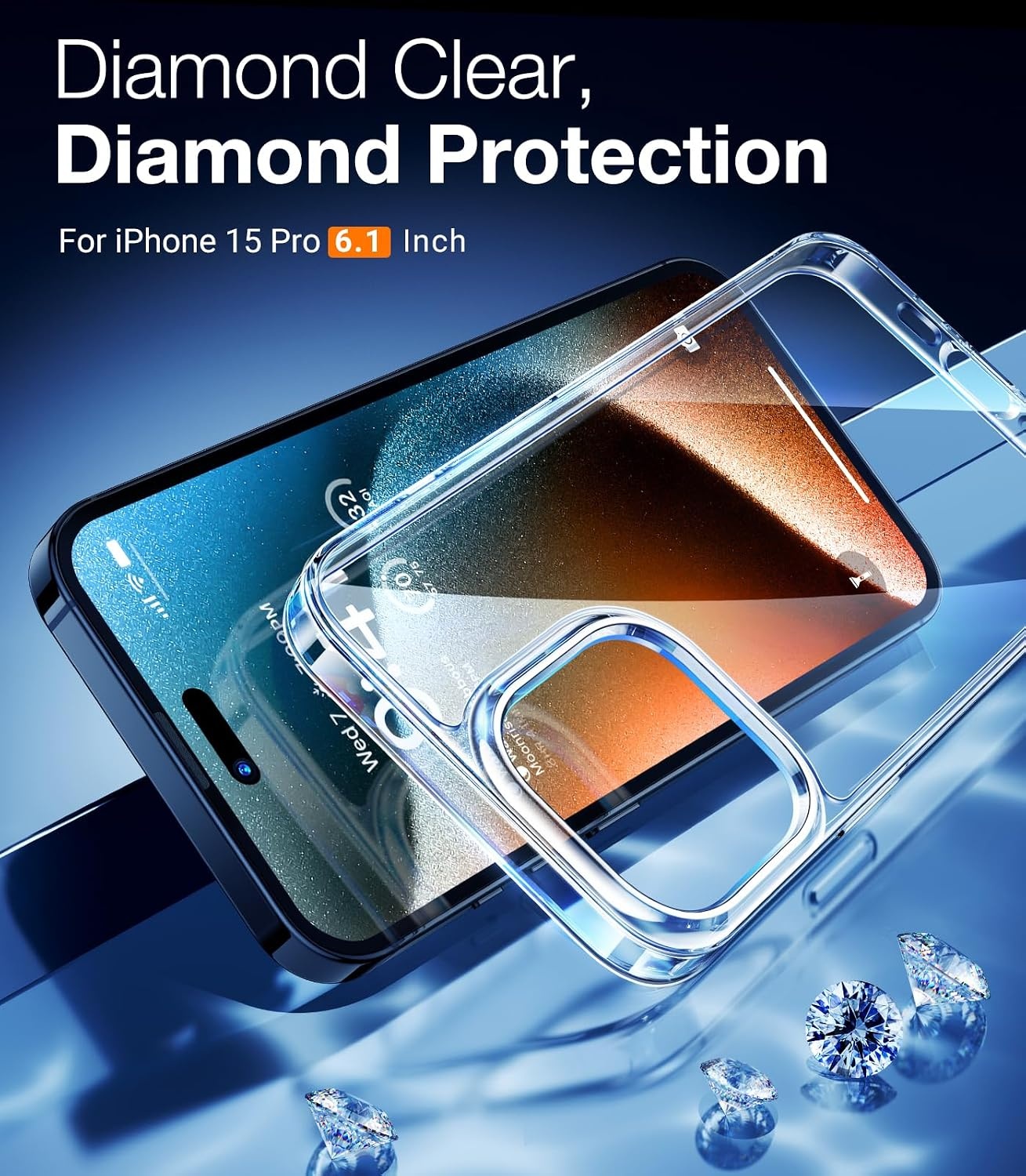 image:imageTORRAS Shockproof for iPhone 17 Pro Max Case with Camera Control Button 12FT Military Grade Drop Protection Enhanced Grip amp Soft Touch Translucent Slim 17 Pro Max Case 3 colors Buttons Deep BlueClear