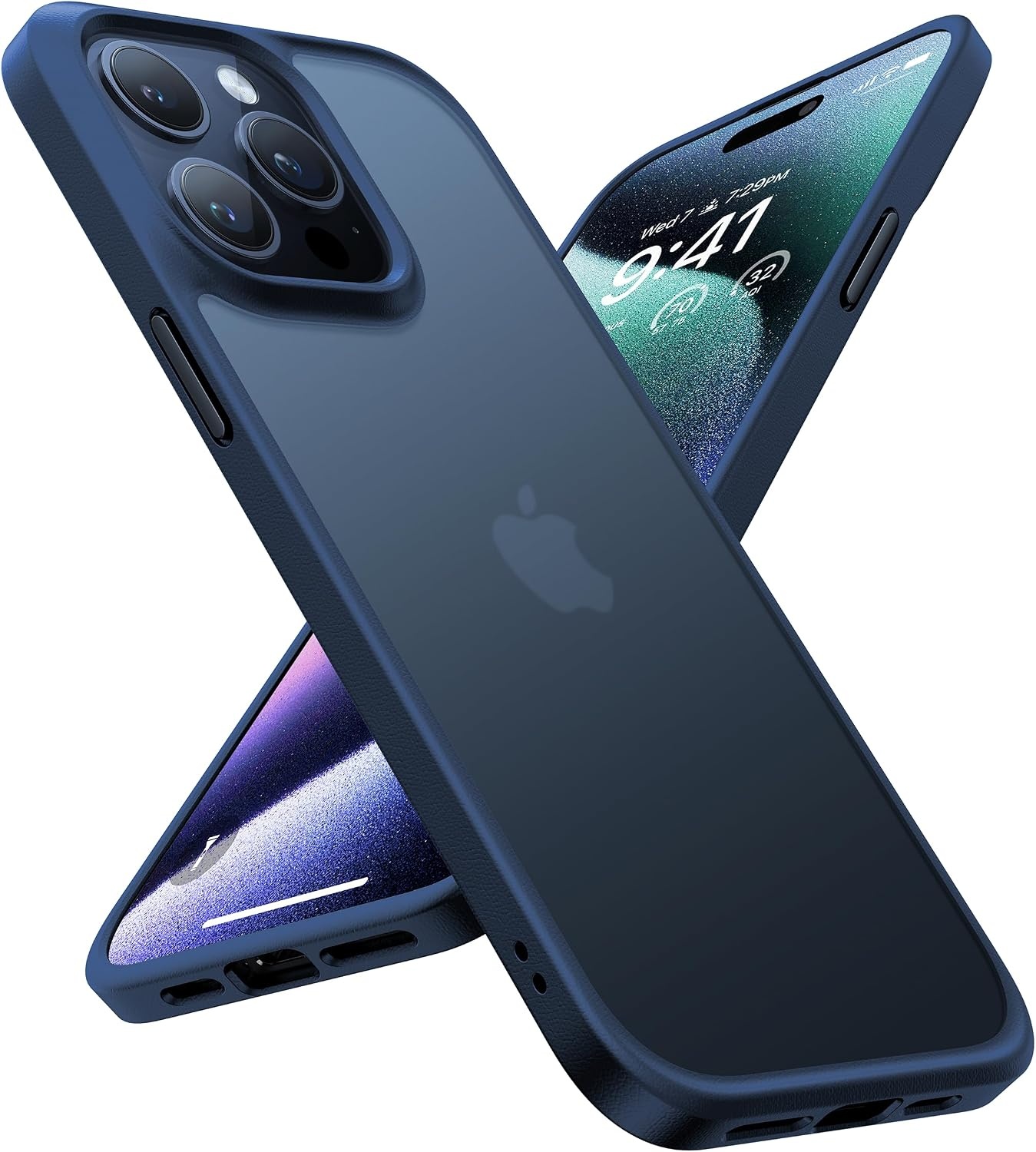 image:imageTORRAS Shockproof for iPhone 17 Pro Max Case with Camera Control Button 12FT Military Grade Drop Protection Enhanced Grip amp Soft Touch Translucent Slim 17 Pro Max Case 3 colors Buttons Deep BlueBlue