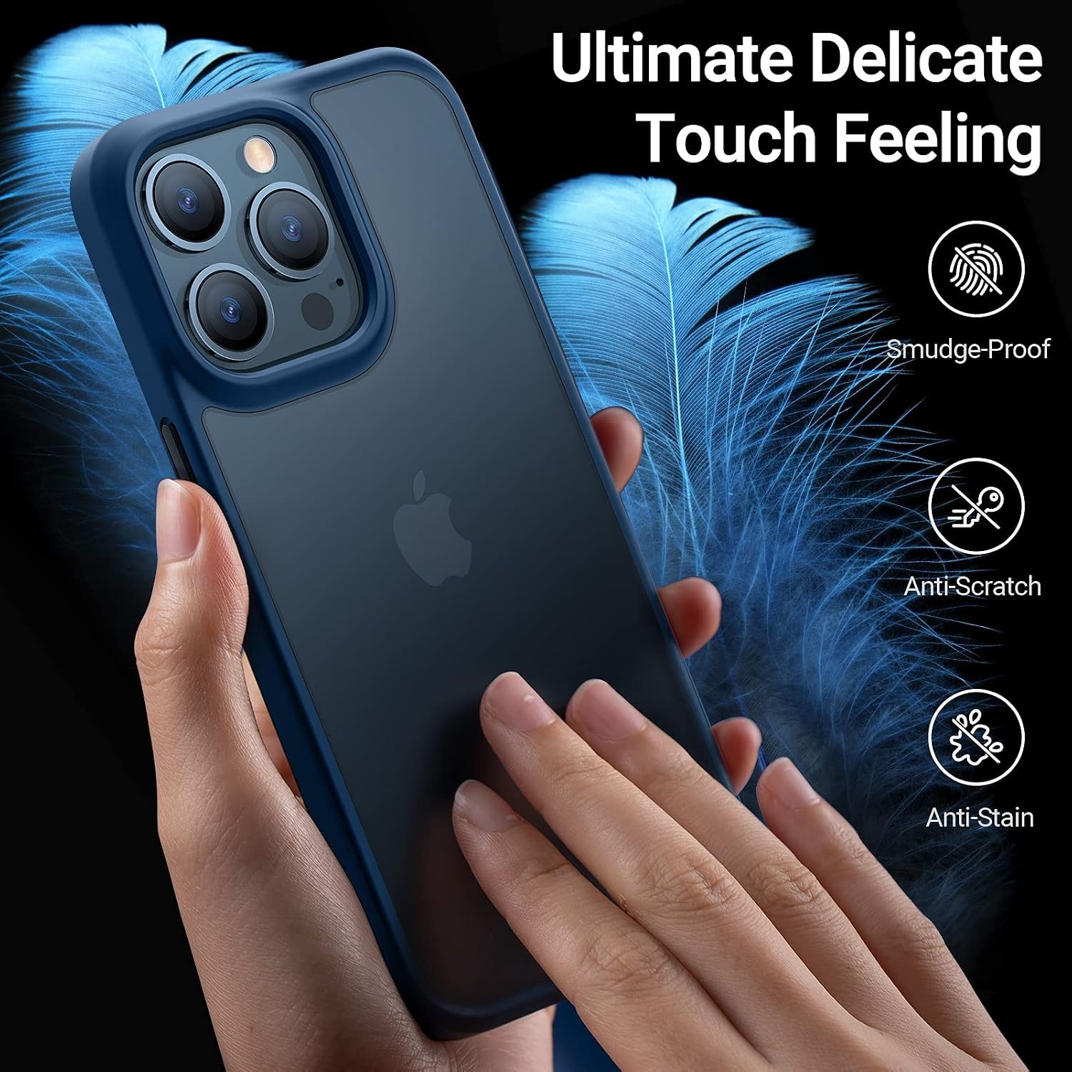 image:imageTORRAS Shockproof for iPhone 17 Pro Max Case with Camera Control Button 12FT Military Grade Drop Protection Enhanced Grip amp Soft Touch Translucent Slim 17 Pro Max Case 3 colors Buttons Deep BlueBlue
