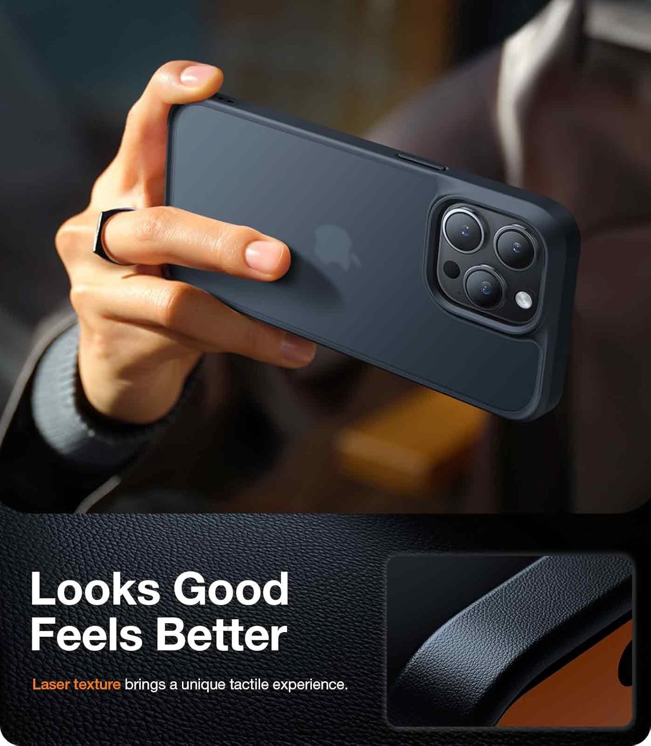 image:imageTORRAS Shockproof for iPhone 17 Pro Max Case with Camera Control Button 12FT Military Grade Drop Protection Enhanced Grip amp Soft Touch Translucent Slim 17 Pro Max Case 3 colors Buttons Deep BlueBlack