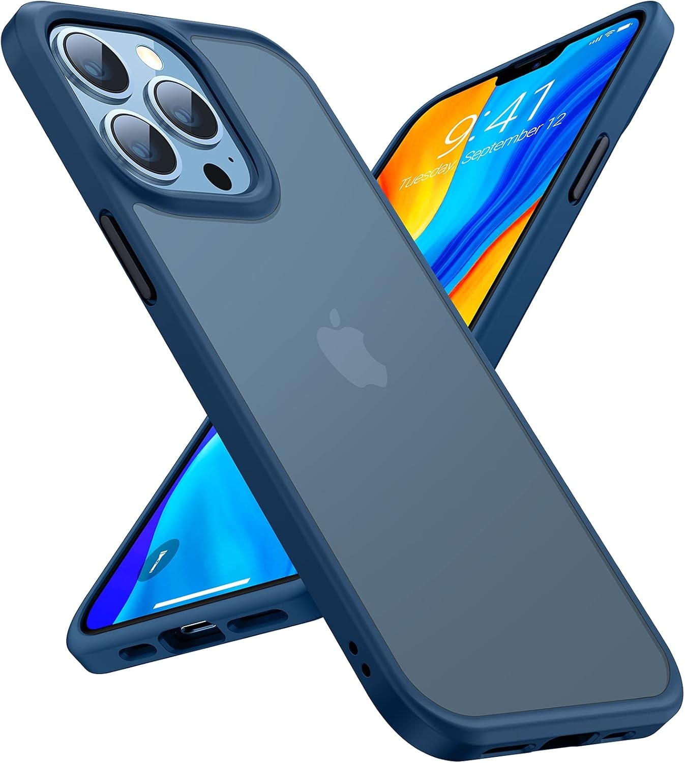 image:imageTORRAS Shockproof for iPhone 17 Pro Max Case with Camera Control Button 12FT Military Grade Drop Protection Enhanced Grip amp Soft Touch Translucent Slim 17 Pro Max Case 3 colors Buttons Deep BlueBlue