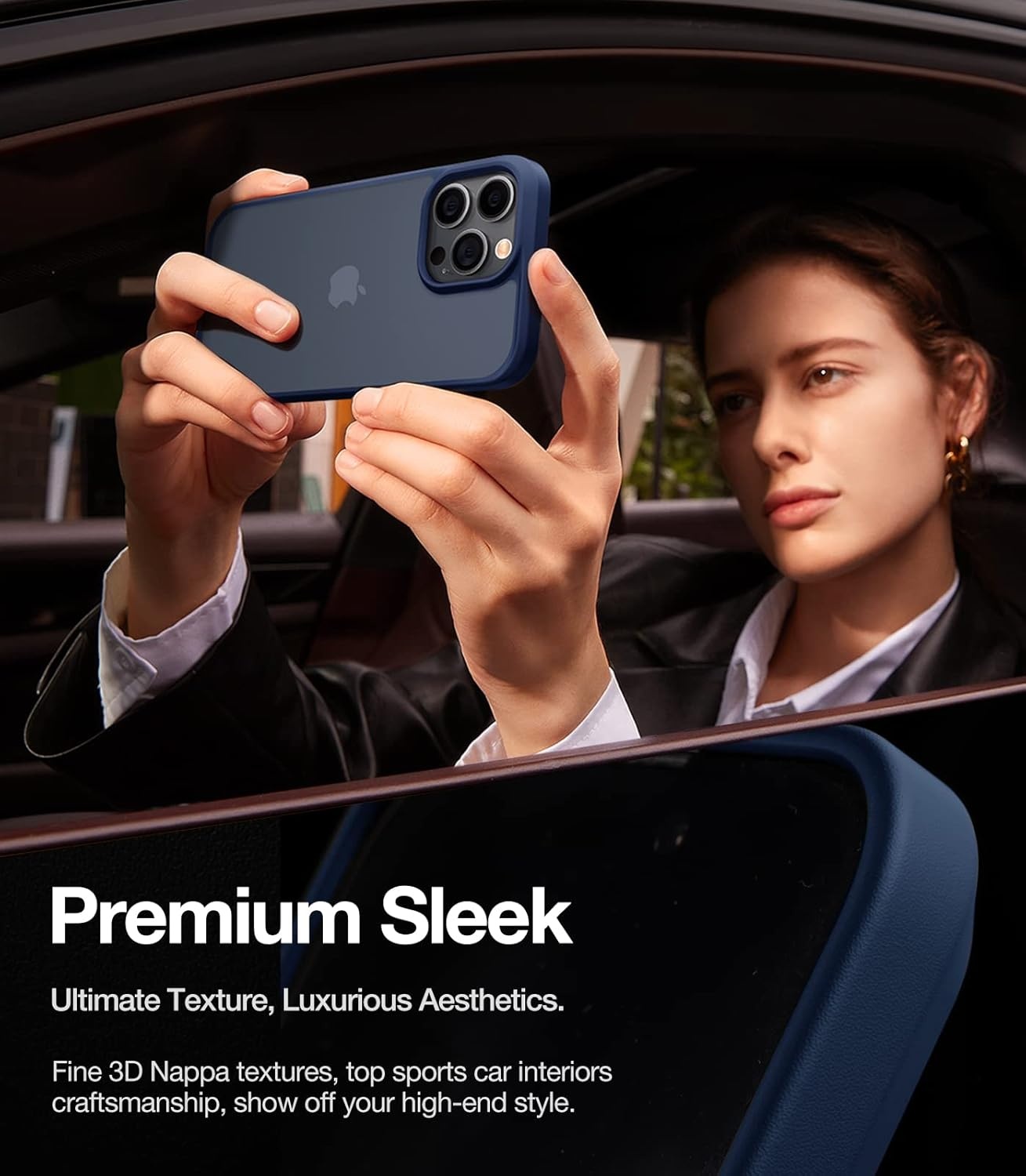 image:imageTORRAS Shockproof for iPhone 17 Pro Max Case with Camera Control Button 12FT Military Grade Drop Protection Enhanced Grip amp Soft Touch Translucent Slim 17 Pro Max Case 3 colors Buttons Deep BlueBlue
