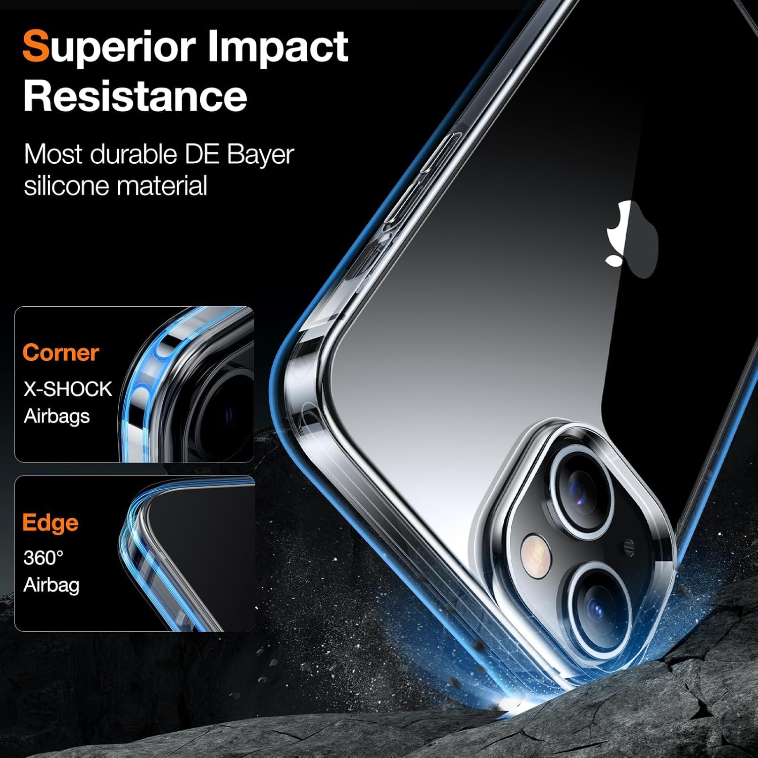 image:imageTORRAS Shockproof for iPhone 17 Pro Max Case with Camera Control Button 12FT Military Grade Drop Protection Enhanced Grip amp Soft Touch Translucent Slim 17 Pro Max Case 3 colors Buttons Deep BlueClear