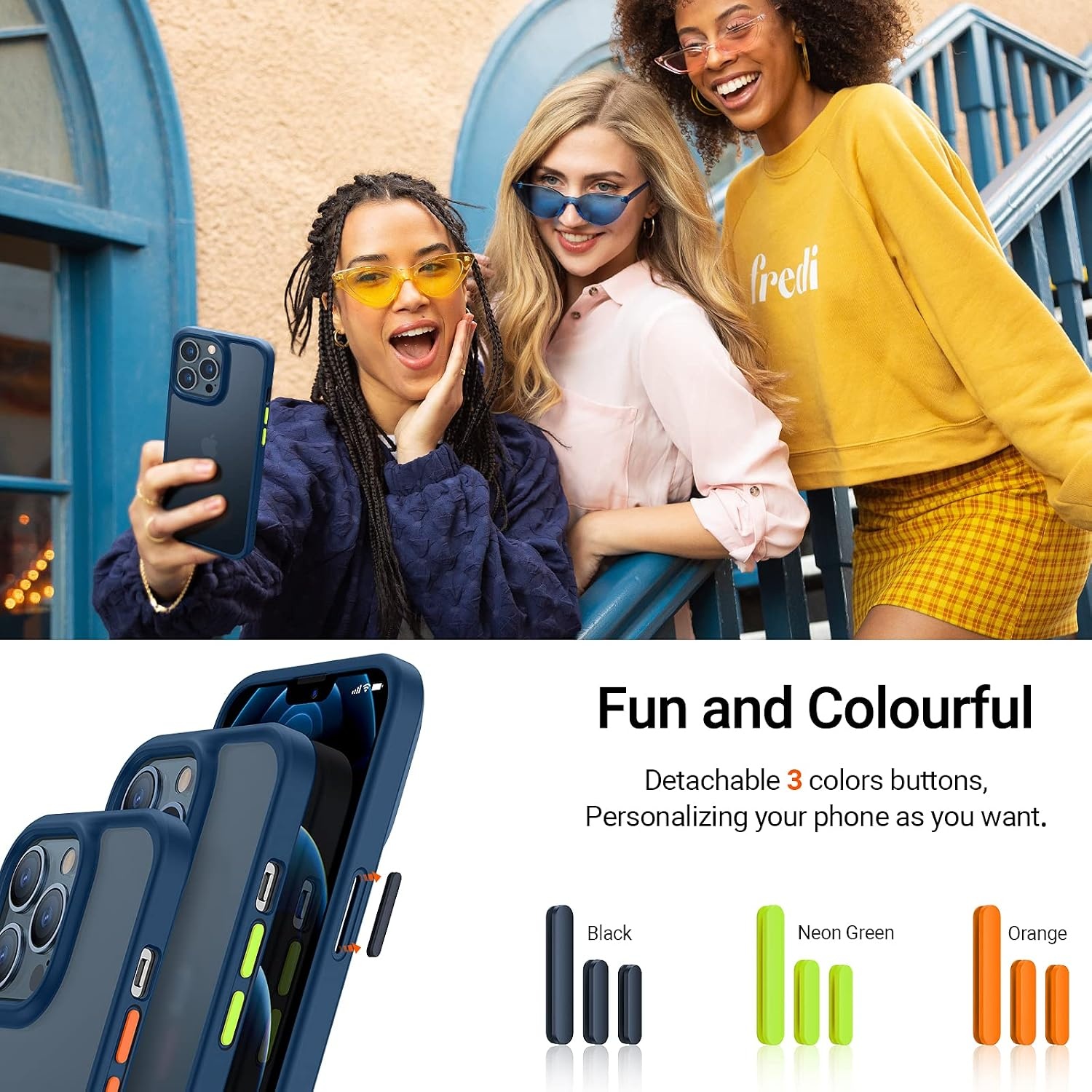 image:imageTORRAS Shockproof for iPhone 17 Pro Max Case with Camera Control Button 12FT Military Grade Drop Protection Enhanced Grip amp Soft Touch Translucent Slim 17 Pro Max Case 3 colors Buttons Deep BlueBlue