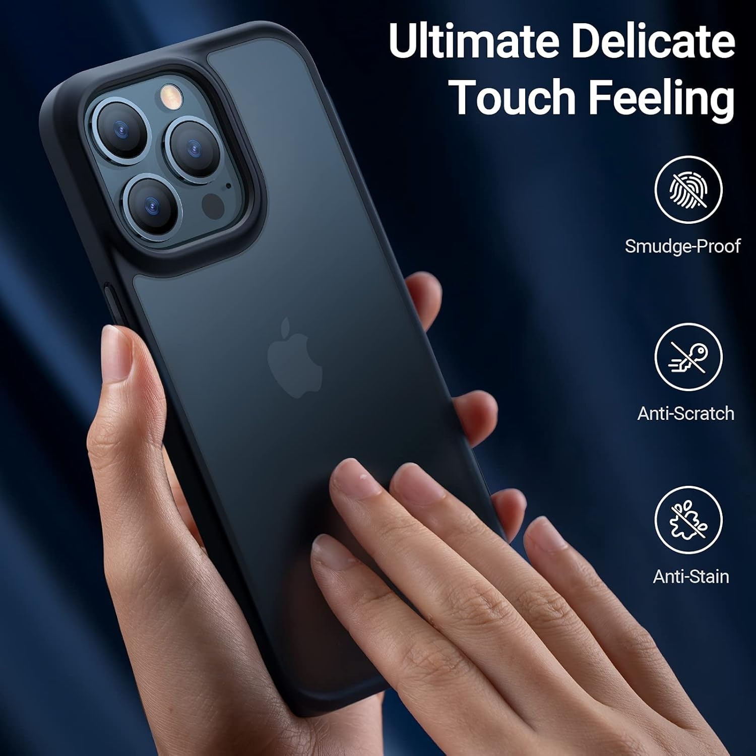 image:imageTORRAS Shockproof for iPhone 17 Pro Max Case with Camera Control Button 12FT Military Grade Drop Protection Enhanced Grip amp Soft Touch Translucent Slim 17 Pro Max Case 3 colors Buttons Deep BlueBlack