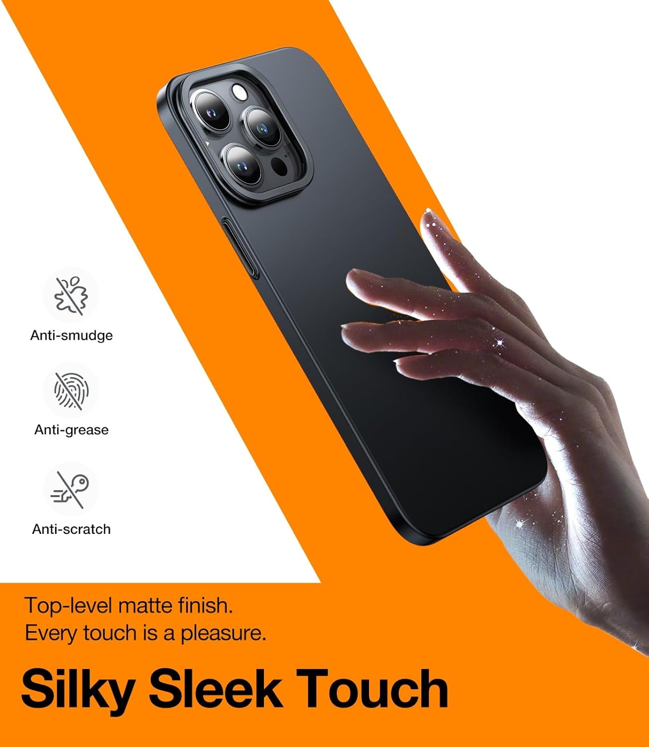 image:imageTORRAS Slim Fit Magnetic Stand for iPhone 15 Pro Case Fit for MagSafe Camera Kickstand Ultra Thin AntiScratch Slim Protective Matte Case for iPhone 15 Pro Phone Case 61 Black TitaniumBlack