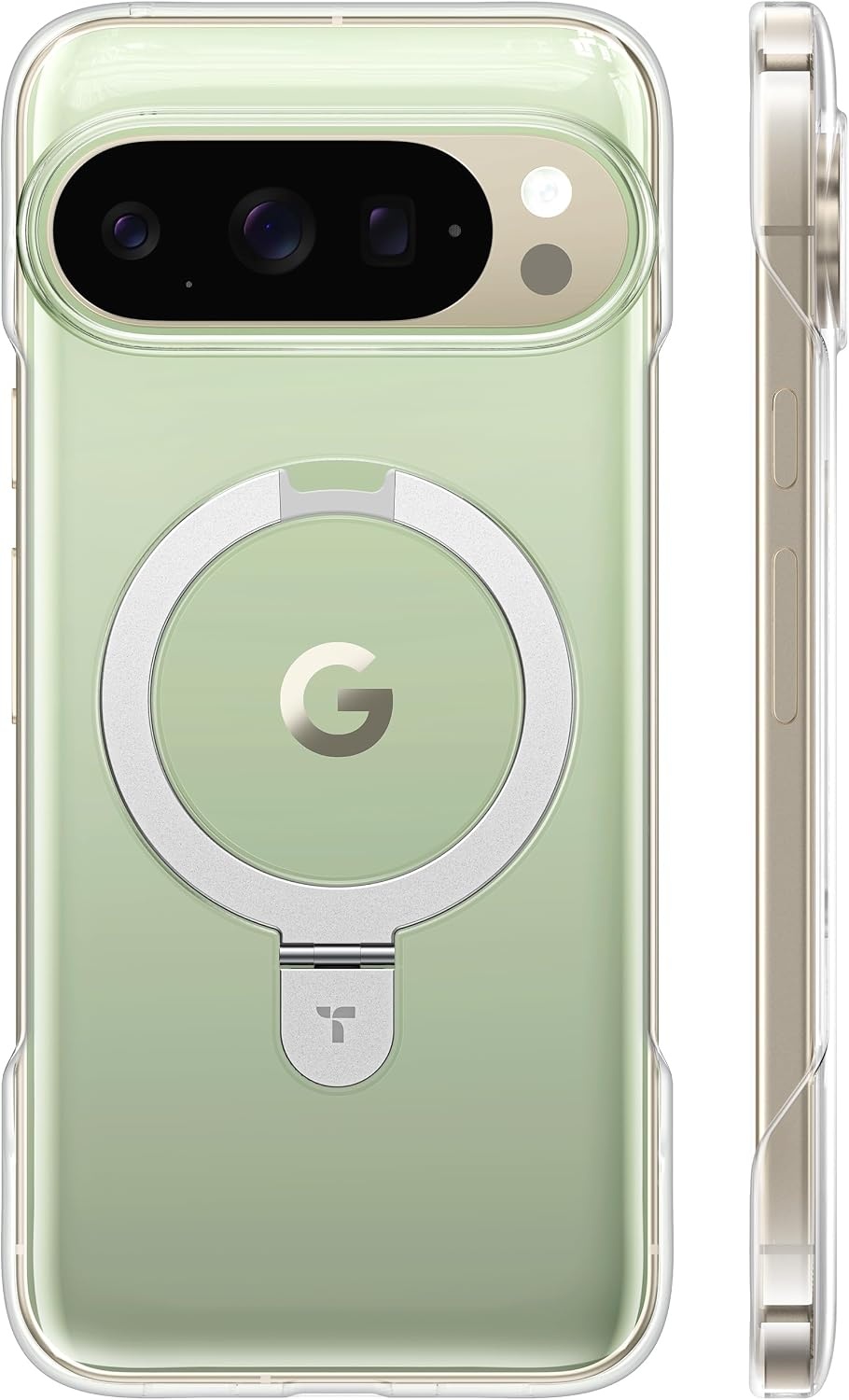 image:imageTORRAS Slim for Google Pixel 10 Pro XL Case Clear Fit for MagSafe Open Edge Frame Phone Case for Pixel 10 Pro XL with Stand Ultra Thin Minimalist Never Yellowing Shockproof Corner Cover ClearClear